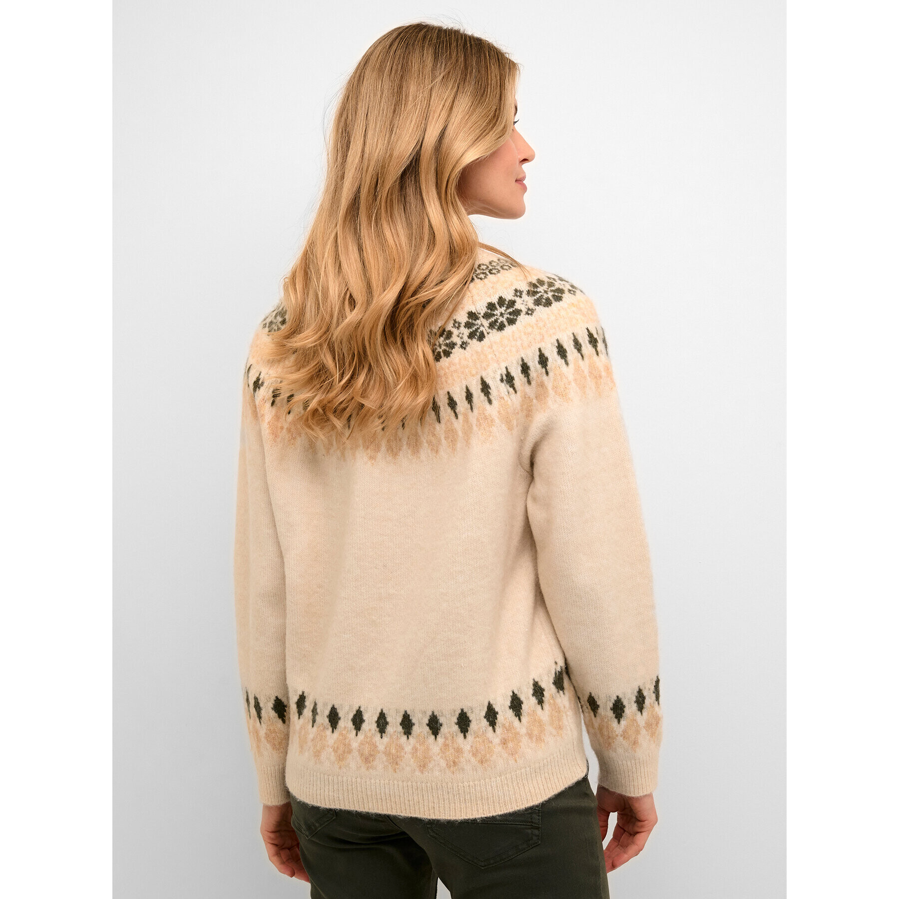 Cream Пуловер Crcherry Knit 10610568 Бежов Loose Fit - Pepit.bg