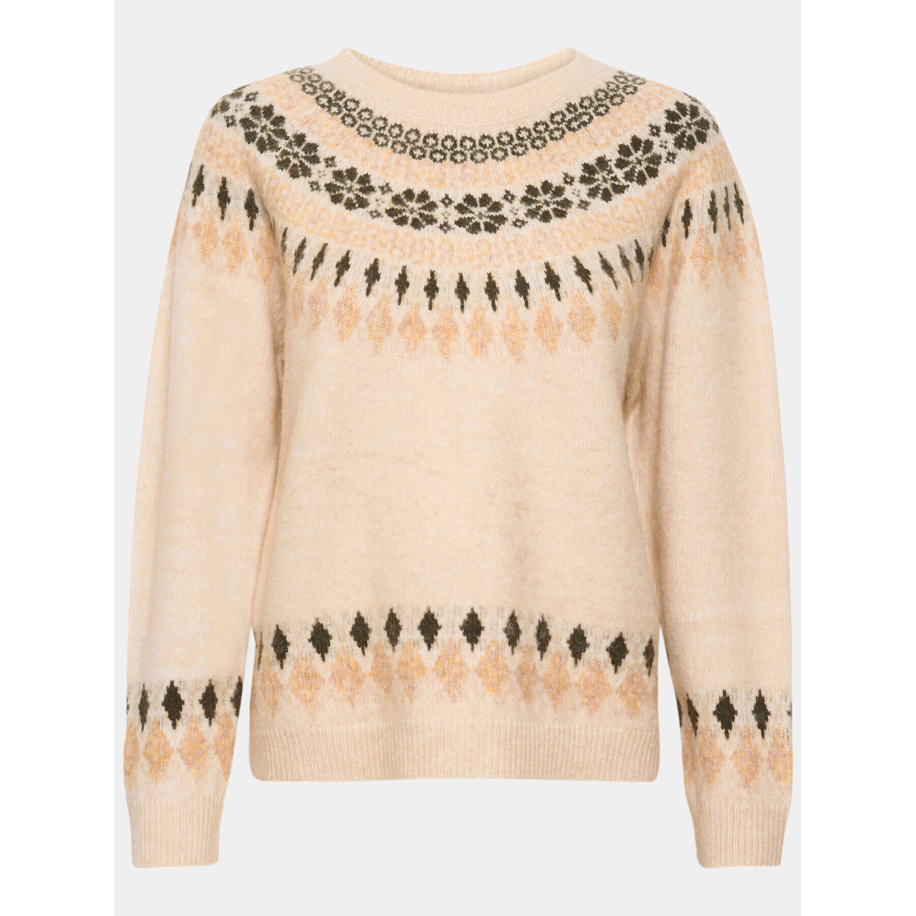 Cream Пуловер Crcherry Knit 10610568 Бежов Loose Fit - Pepit.bg