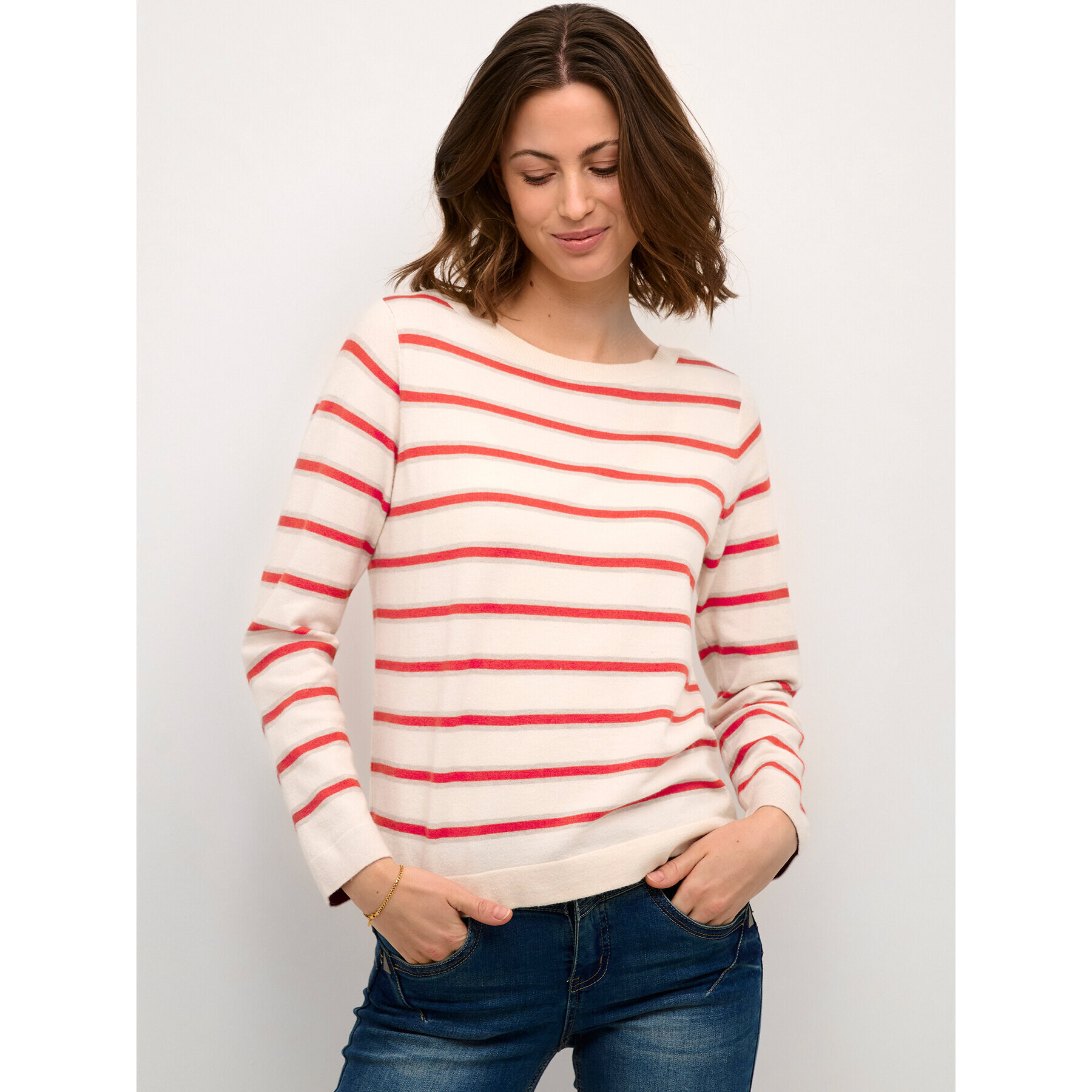 Cream Пуловер Crdela Knit 10611709 Бежов Regular Fit - Pepit.bg