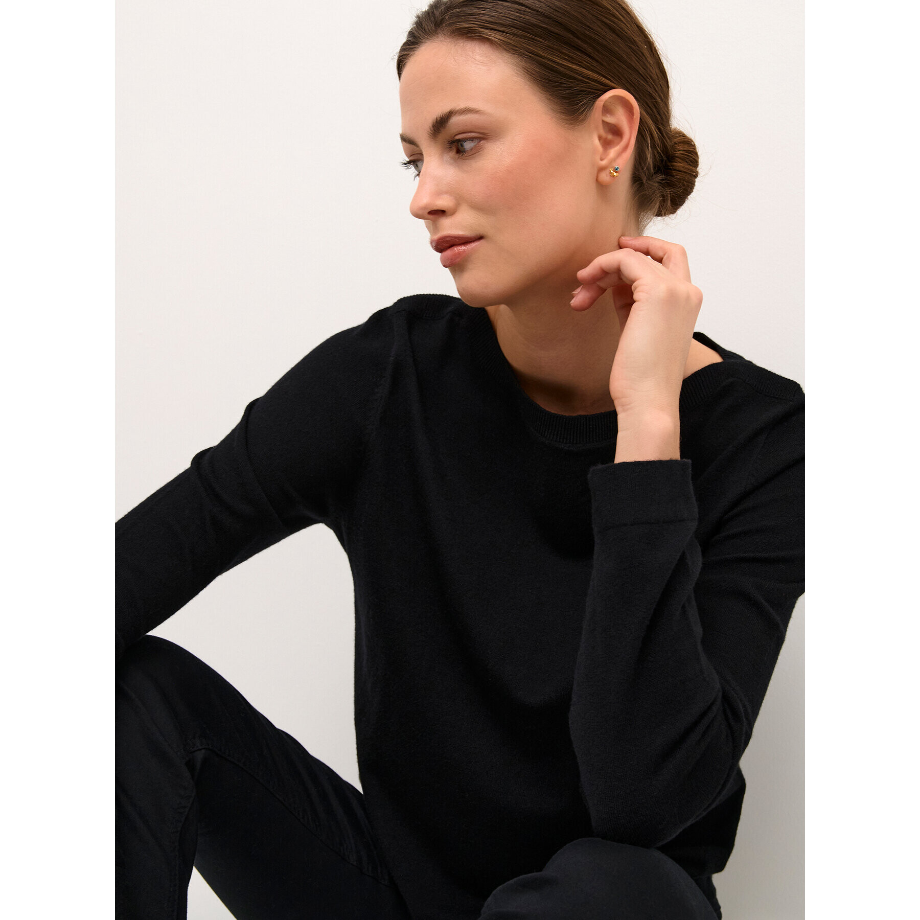 Cream Пуловер Crdela Knit 10611709 Черен Regular Fit - Pepit.bg