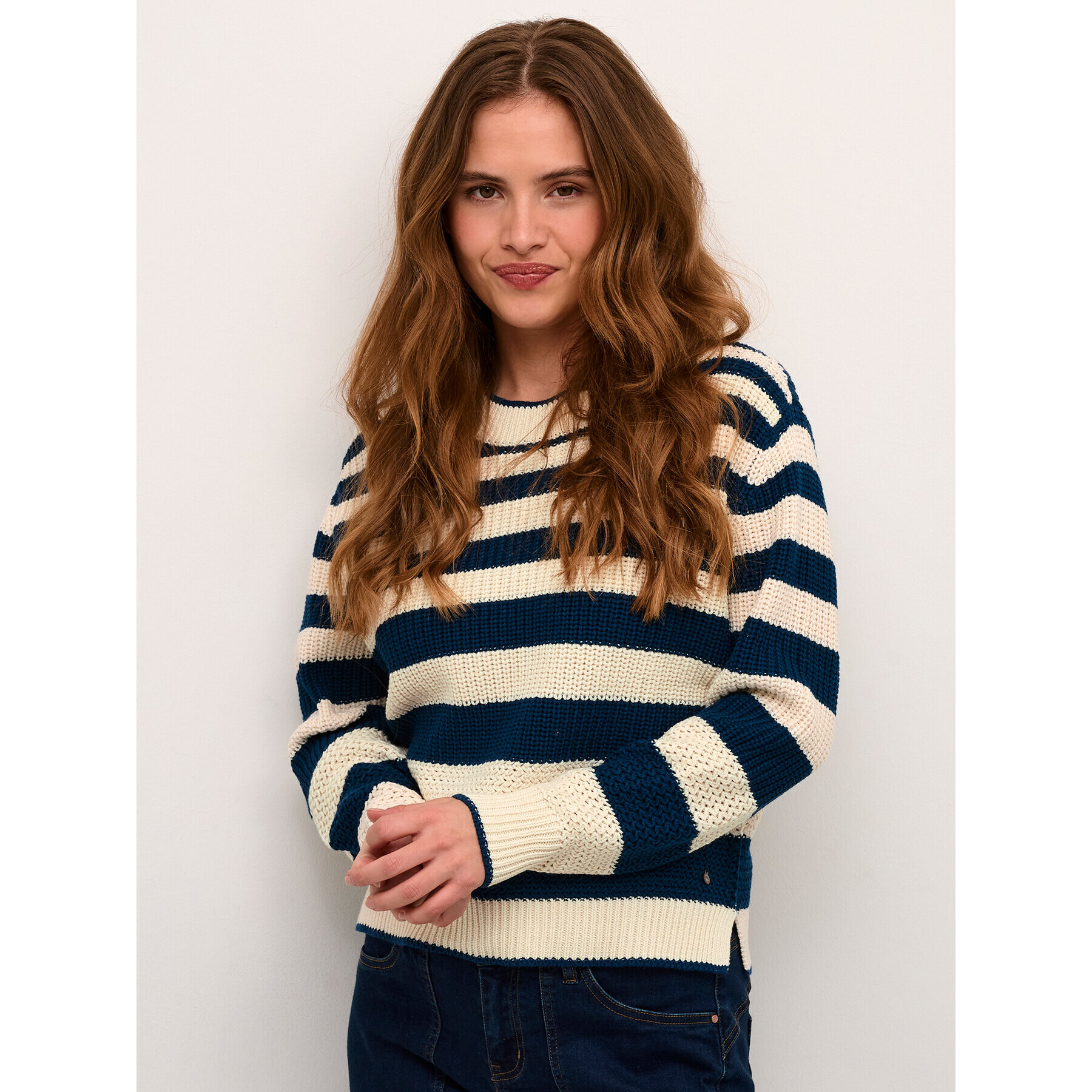 Cream Пуловер Crmuka Knitted 10611880 Син Straight Fit - Pepit.bg