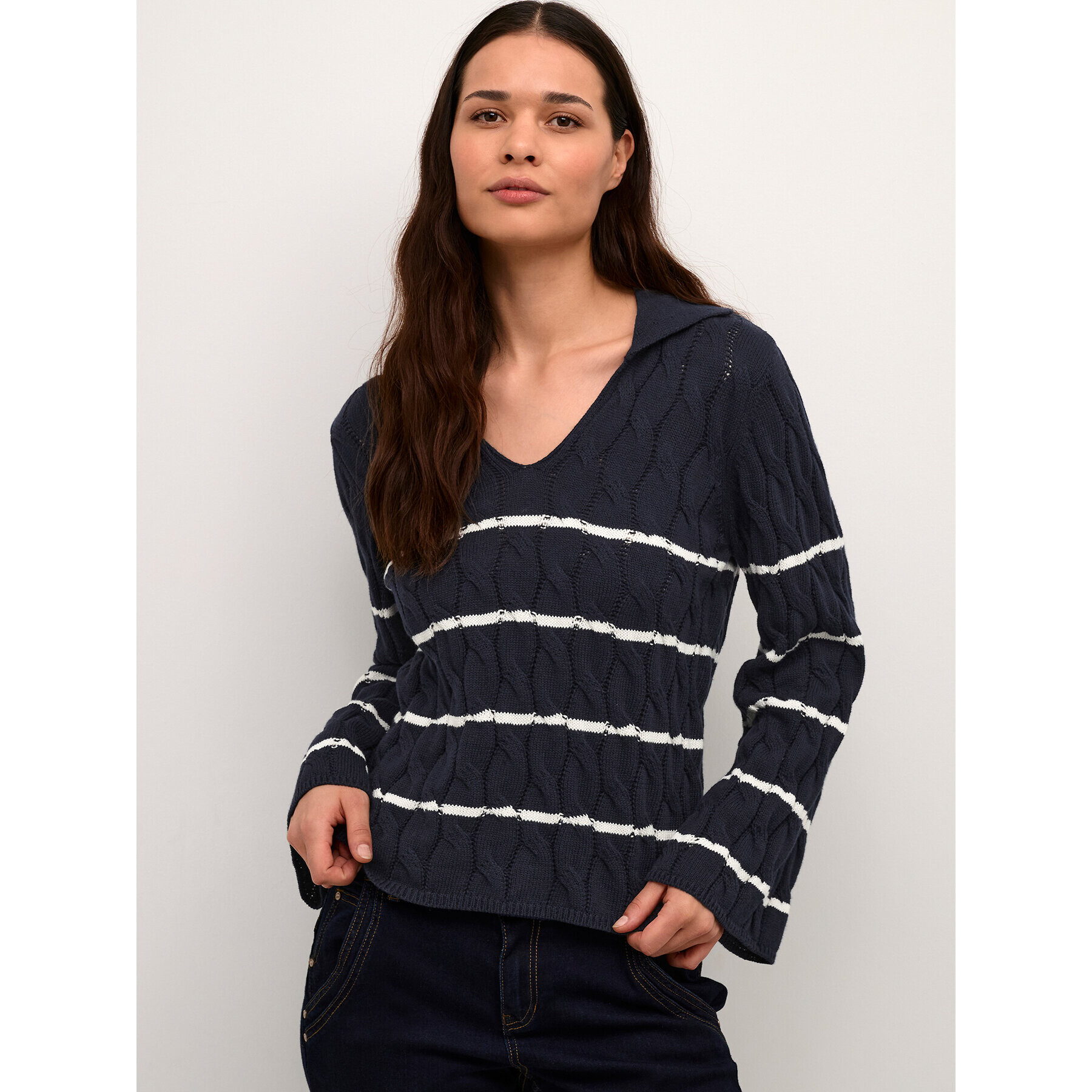 Cream Пуловер Crpano Knit 10611644 Тъмносин Regular Fit - Pepit.bg