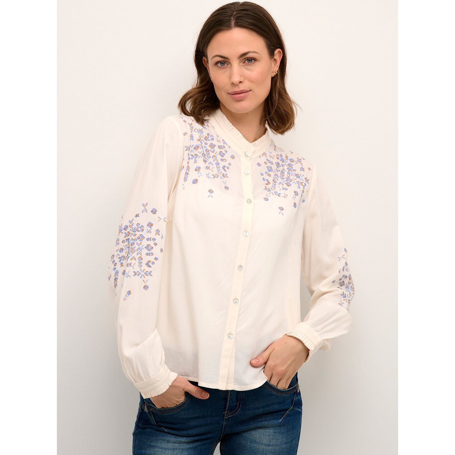 Cream Риза Crvellan 10611734 Бял Regular Fit - Pepit.bg