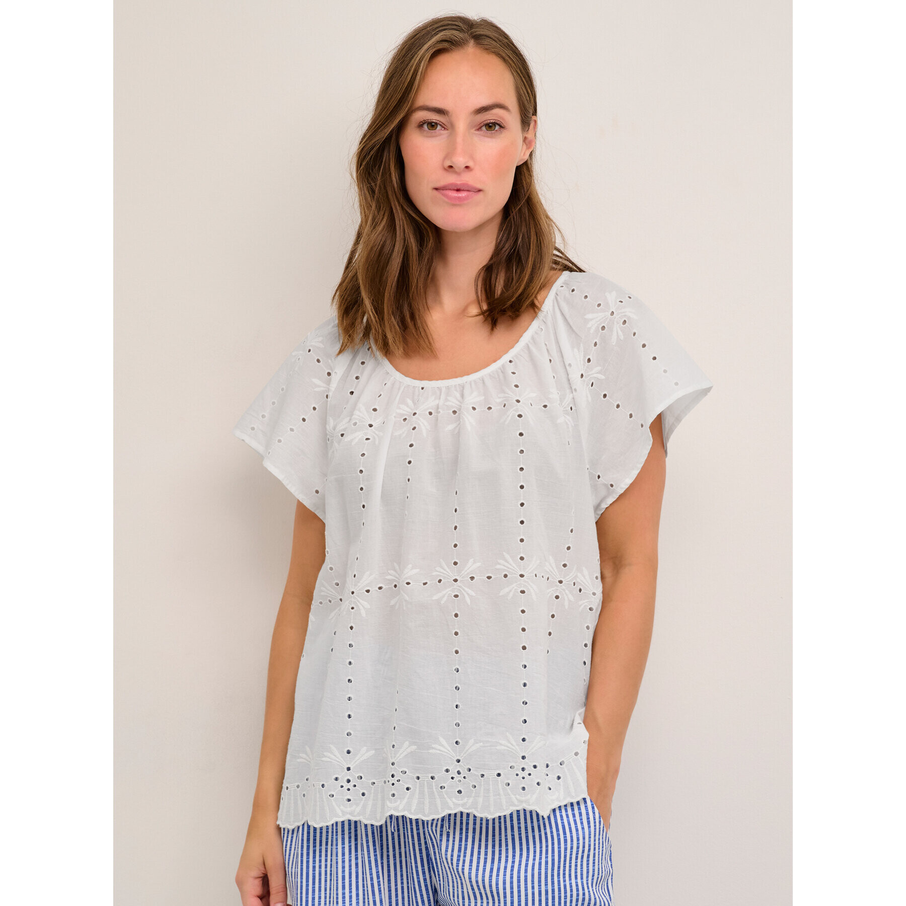 Cream Суитшърт Moccamia 10611190 Бял Regular Fit - Pepit.bg