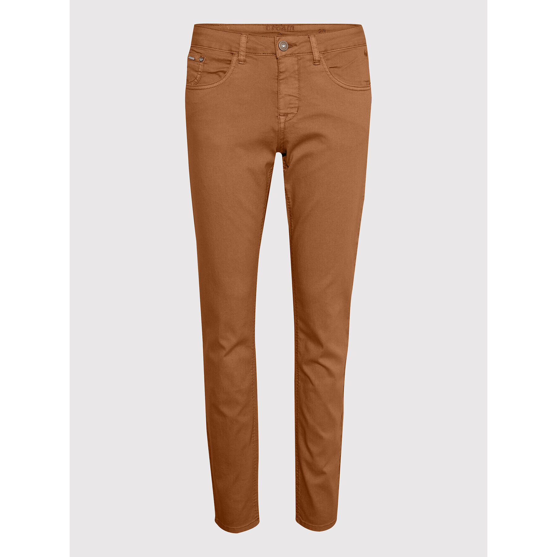 Cream Текстилни панталони Lotte Plain Twill 10606565 Кафяв Regular Fit - Pepit.bg