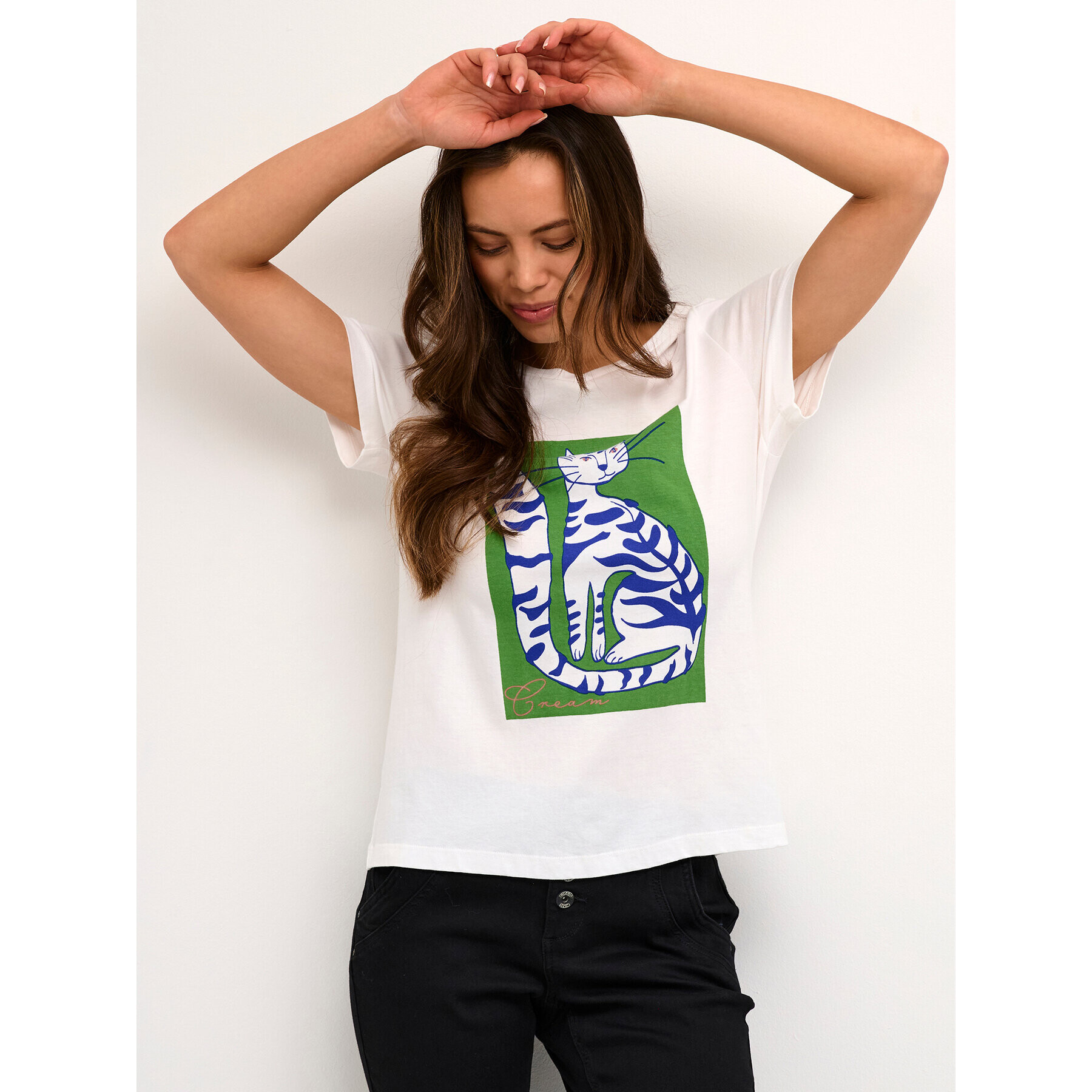 Cream Тишърт CRCarla 10610988 Бял Regular Fit - Pepit.bg
