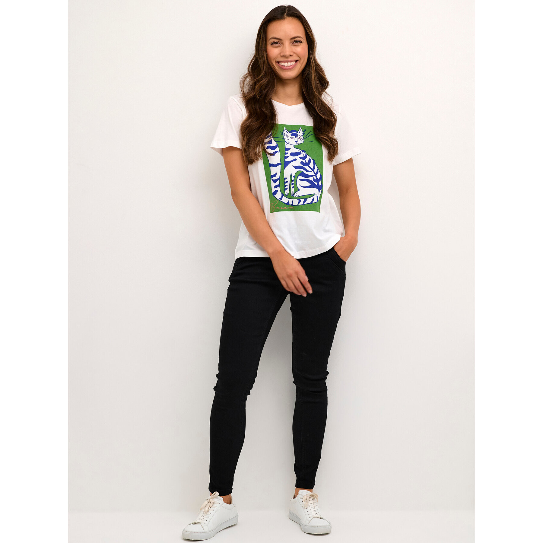Cream Тишърт CRCarla 10610988 Бял Regular Fit - Pepit.bg