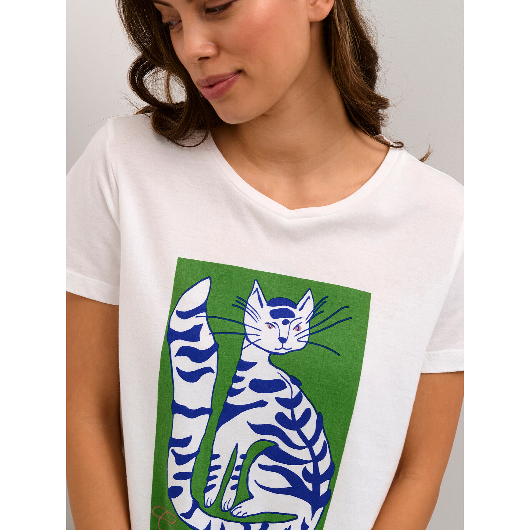Cream Тишърт CRCarla 10610988 Бял Regular Fit - Pepit.bg