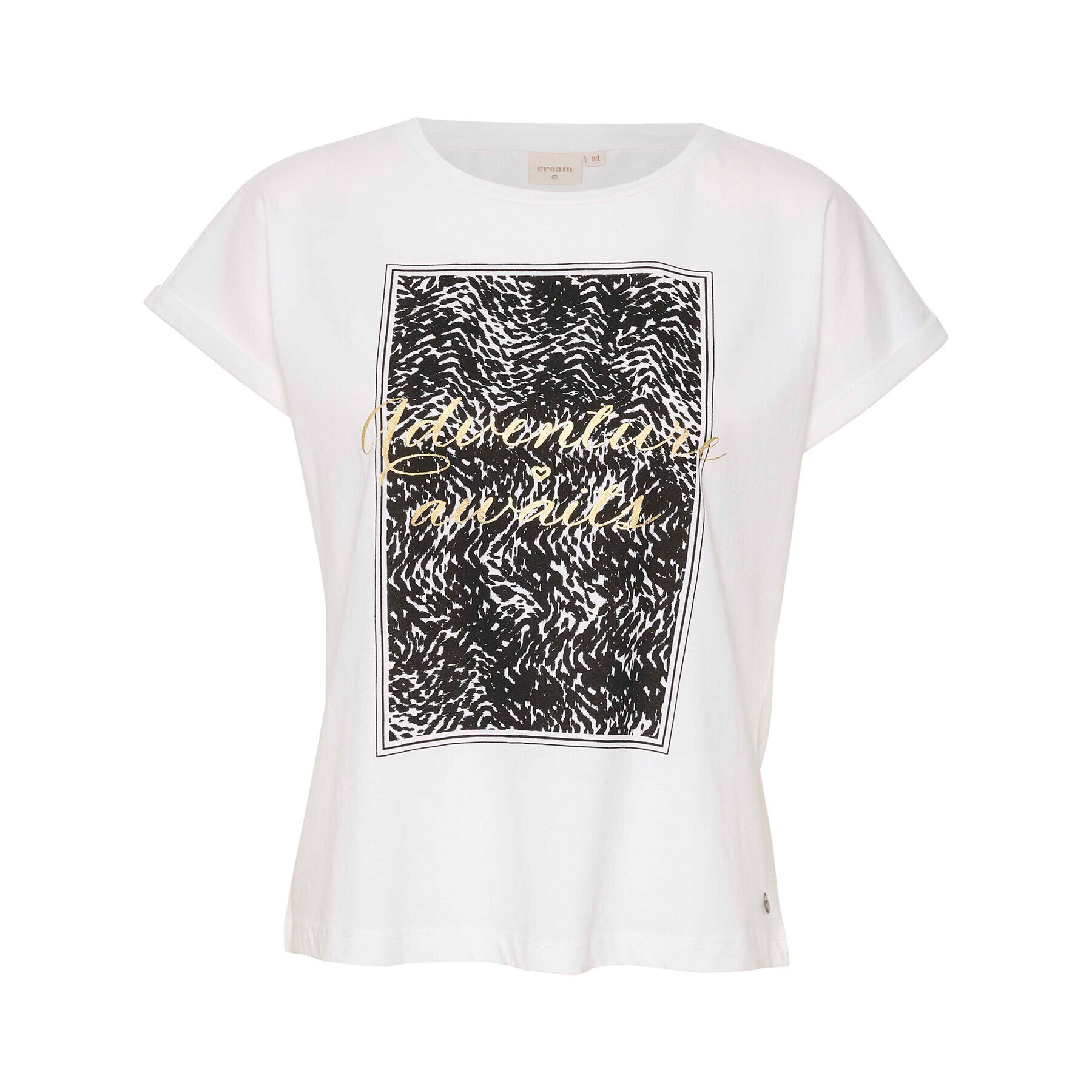 Cream Тишърт Crdania 10611633 Бял Regular Fit - Pepit.bg
