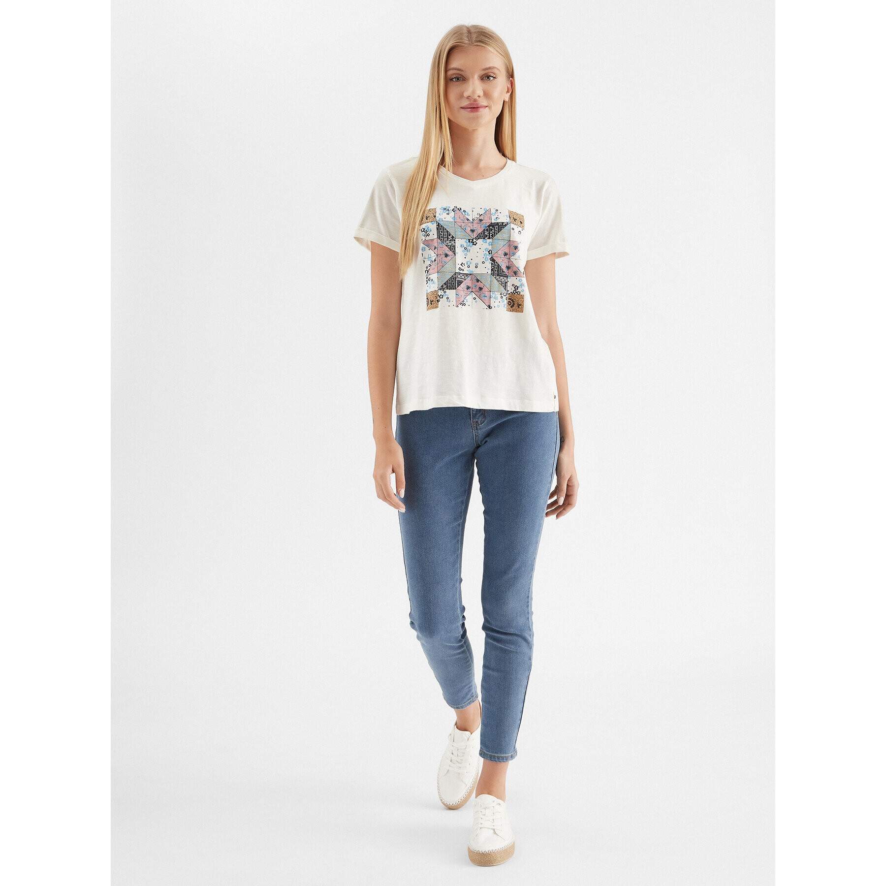 Cream Тишърт CRKadence 10611026 Екрю Regular Fit - Pepit.bg