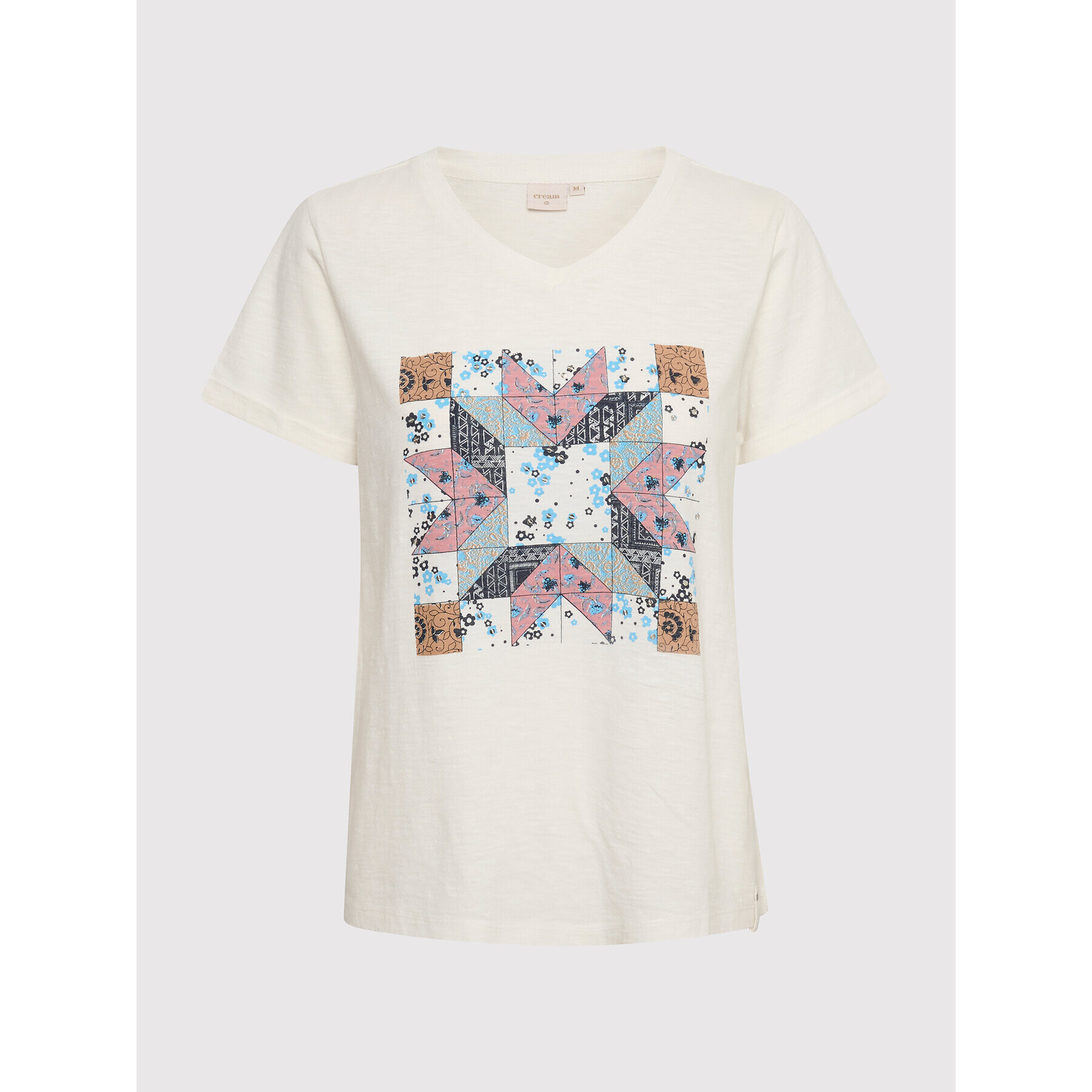 Cream Тишърт CRKadence 10611026 Екрю Regular Fit - Pepit.bg