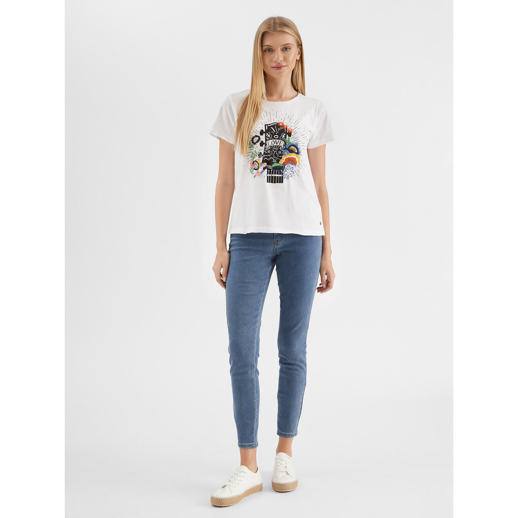 Cream Тишърт CRSane 10611022 Бял Regular Fit - Pepit.bg