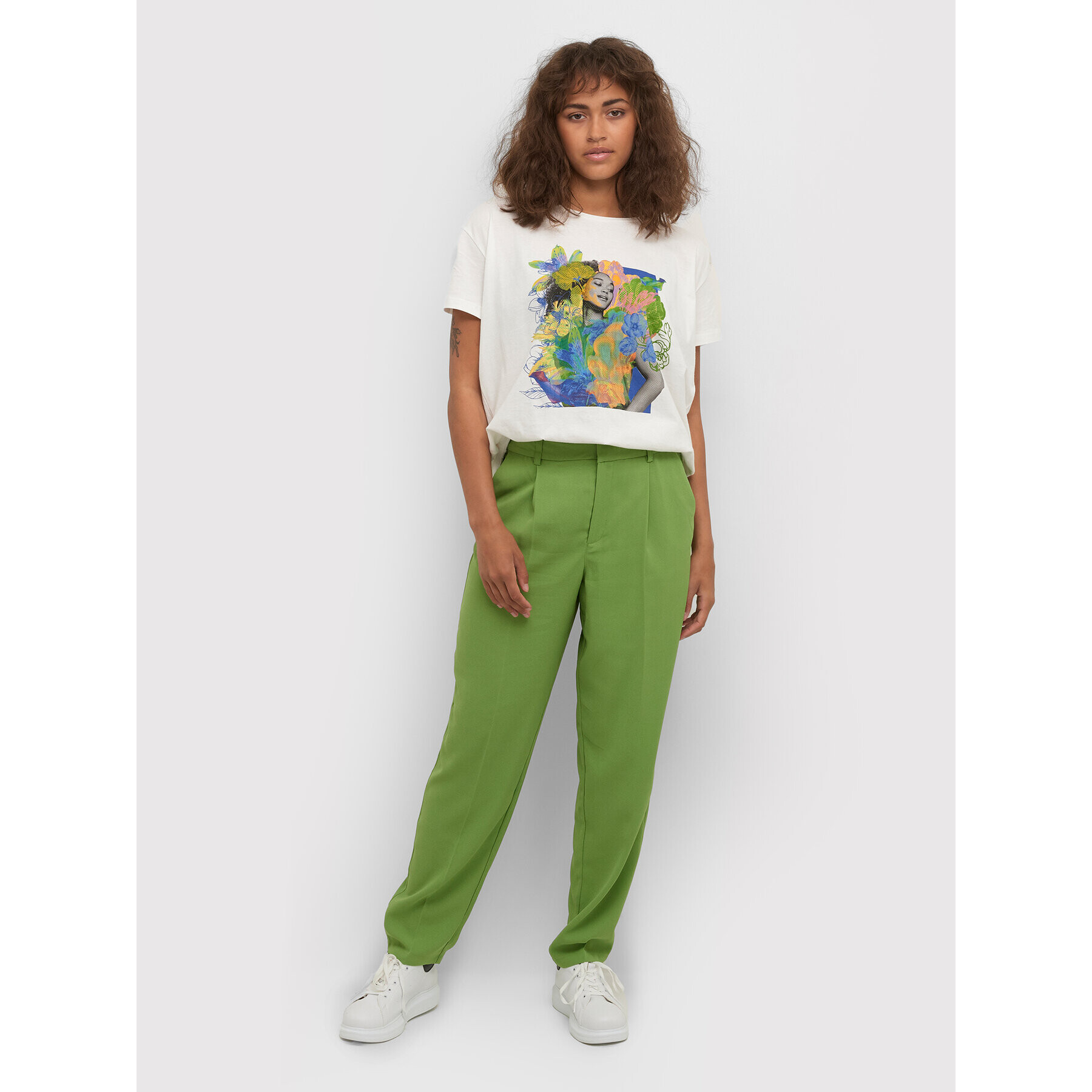 Cream Тишърт CRZera 10611112 Бял Relaxed Fit - Pepit.bg