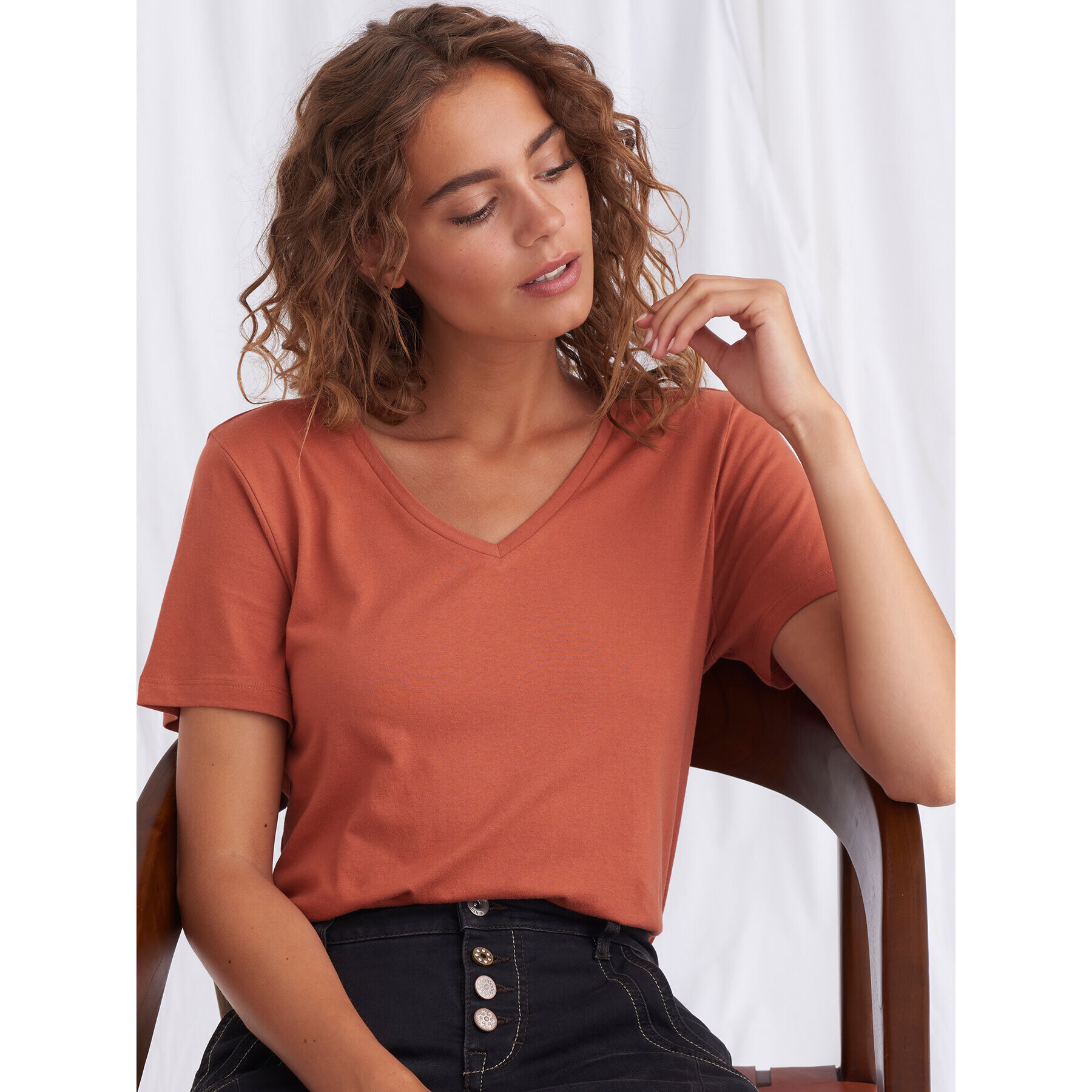Cream Тишърт Naia 10604508 Кафяв Regular Fit - Pepit.bg
