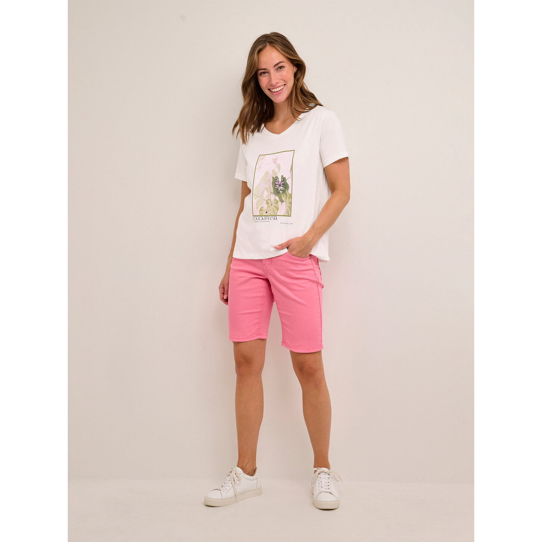Cream Тишърт Sanna 10611287 Бял Regular Fit - Pepit.bg
