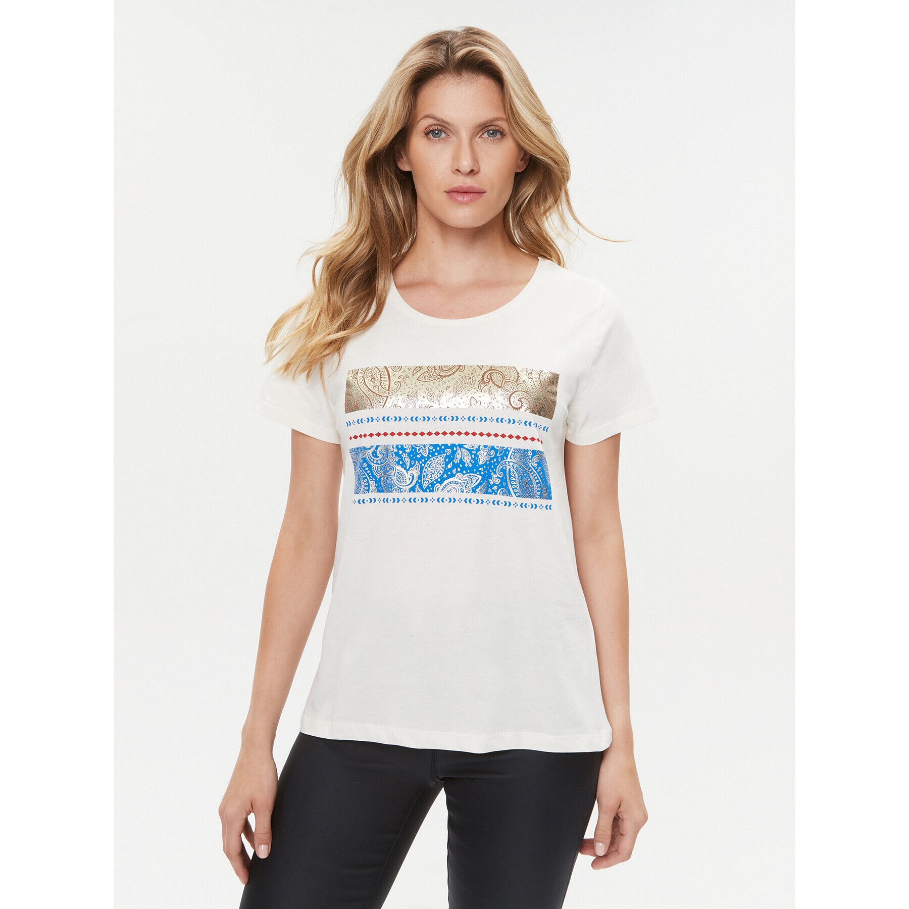 Cream Тишърт Tuna 10610058 Бял Relaxed Fit - Pepit.bg