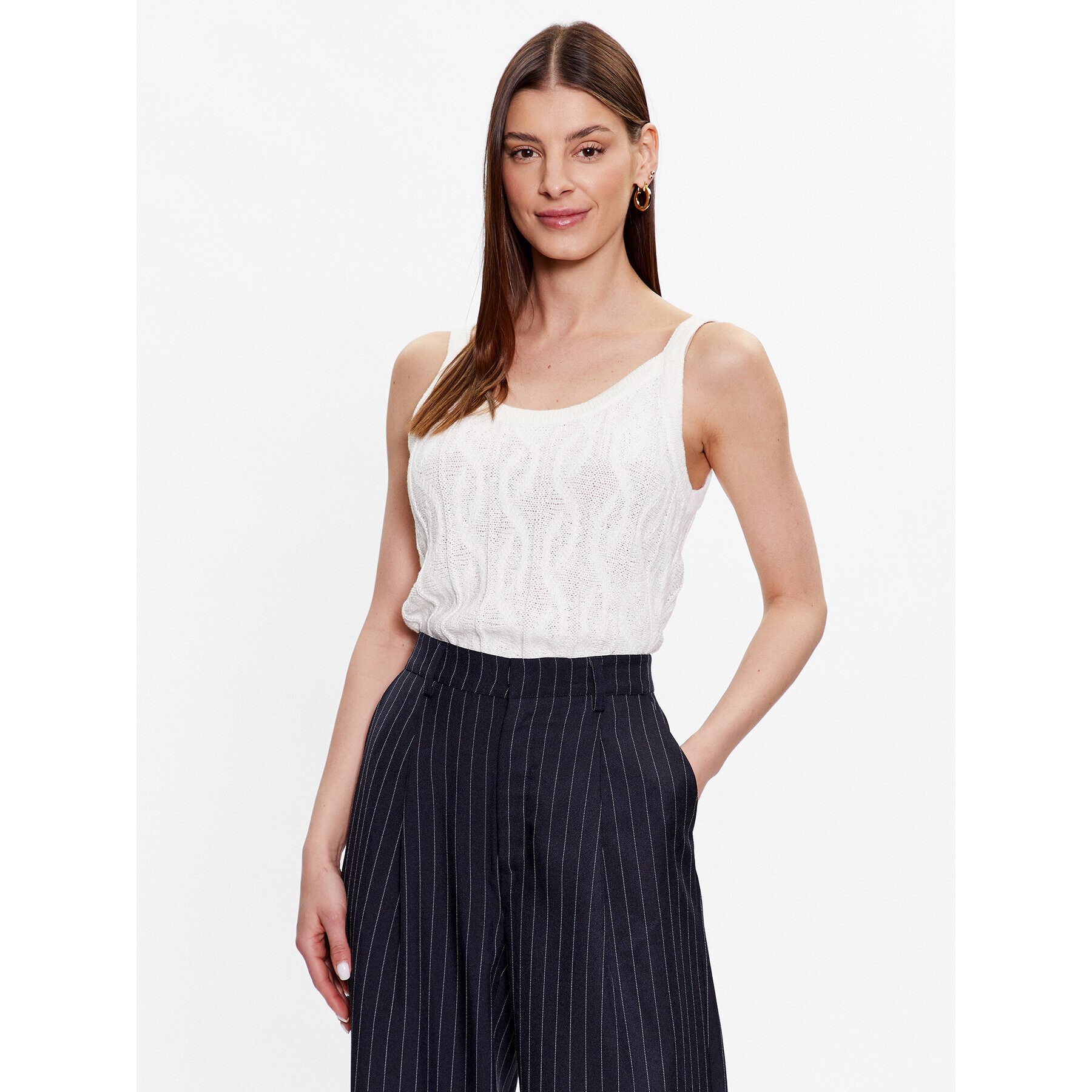 Cream топ Hitta 10611211 Бял Loose Fit - Pepit.bg