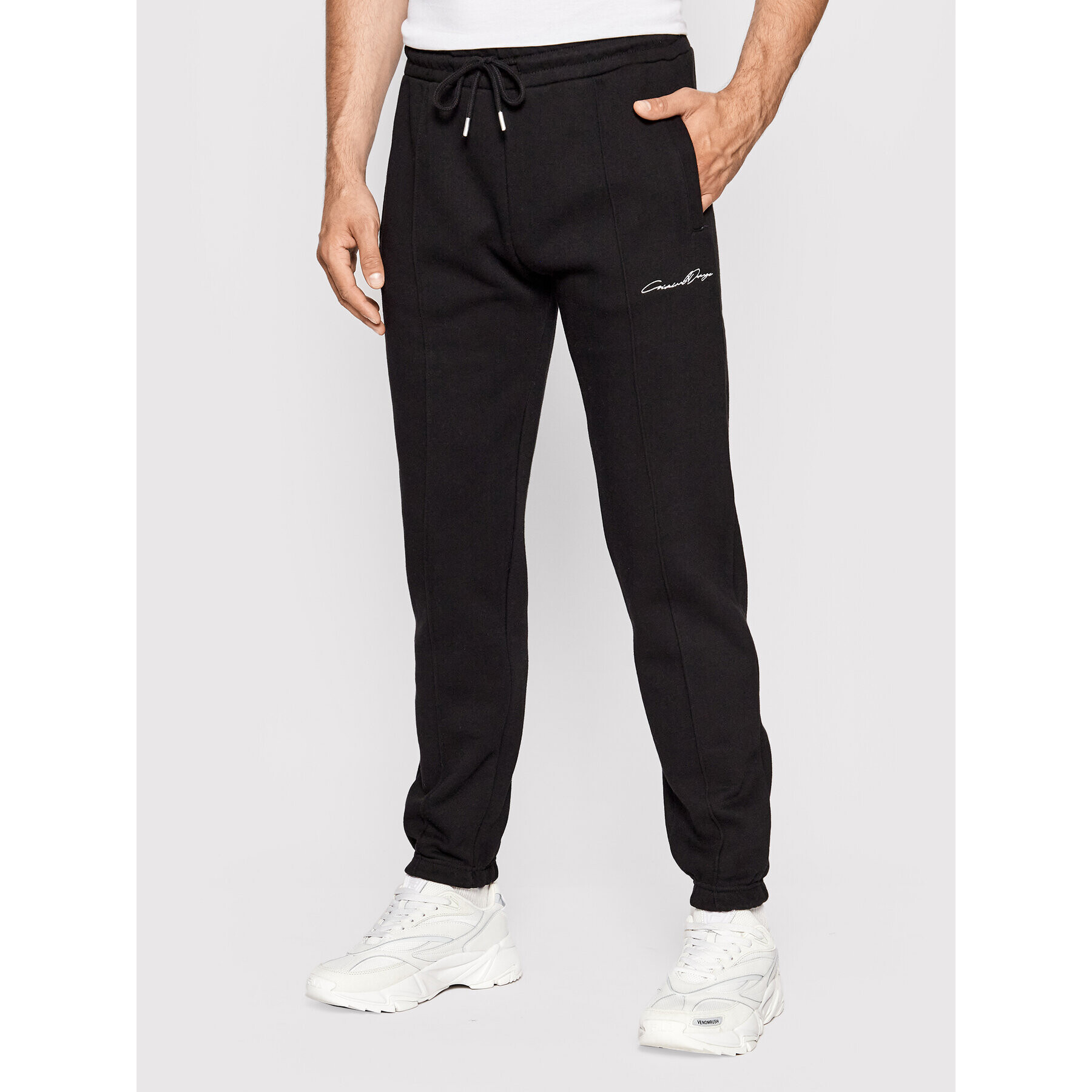 Criminal Damage Долнище анцуг Signature Pintuck SPTJB22 Черен Regular Fit - Pepit.bg