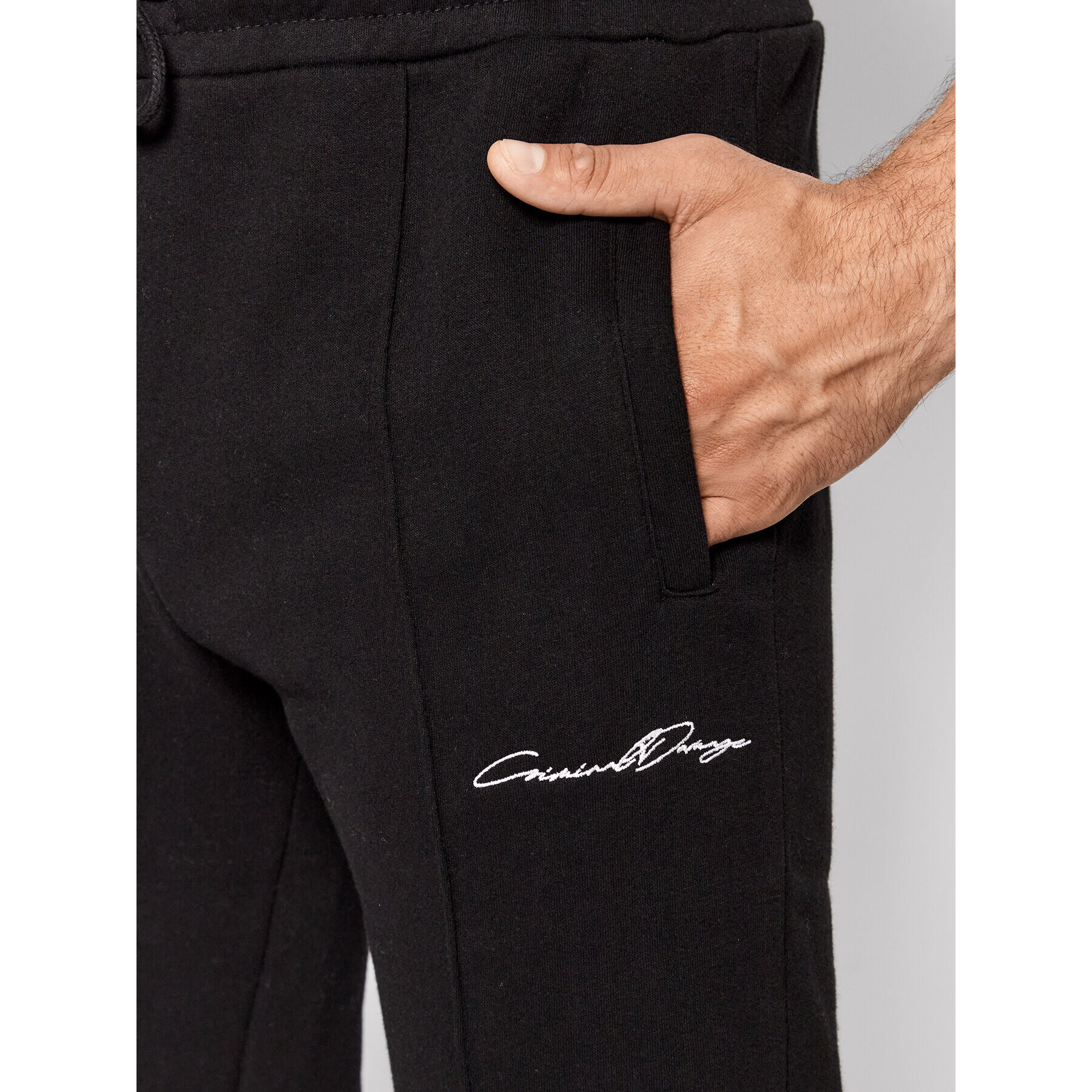 Criminal Damage Долнище анцуг Signature Pintuck SPTJB22 Черен Regular Fit - Pepit.bg