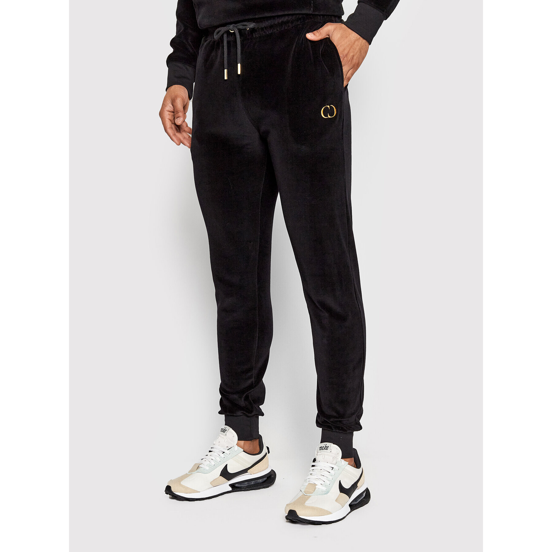 Criminal Damage Долнище анцуг Velour Jogger VJBV22 Черен Regular Fit - Pepit.bg
