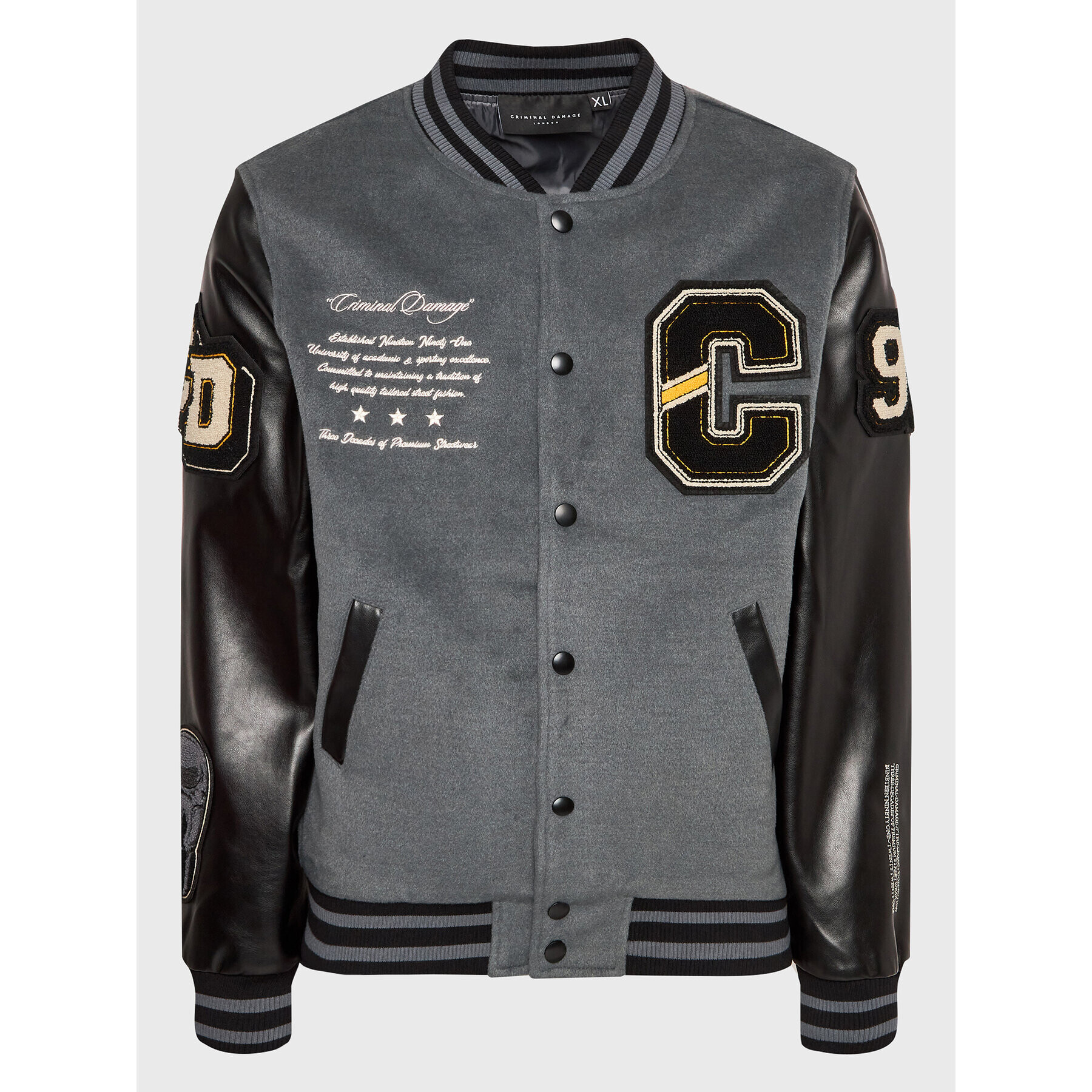 Criminal Damage Яке бомбър CDAW22VAR13 Сив Regular Fit - Pepit.bg