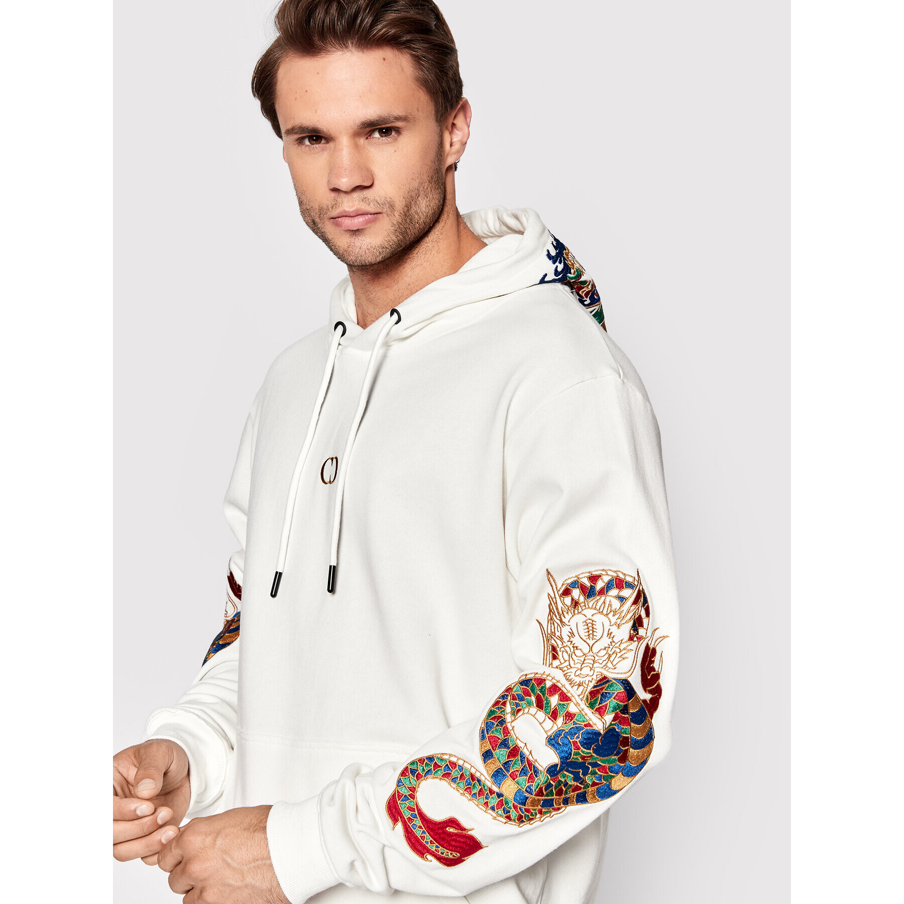 Criminal Damage Суитшърт Gold Dragon GDHOW21 Бял Regular Fit - Pepit.bg