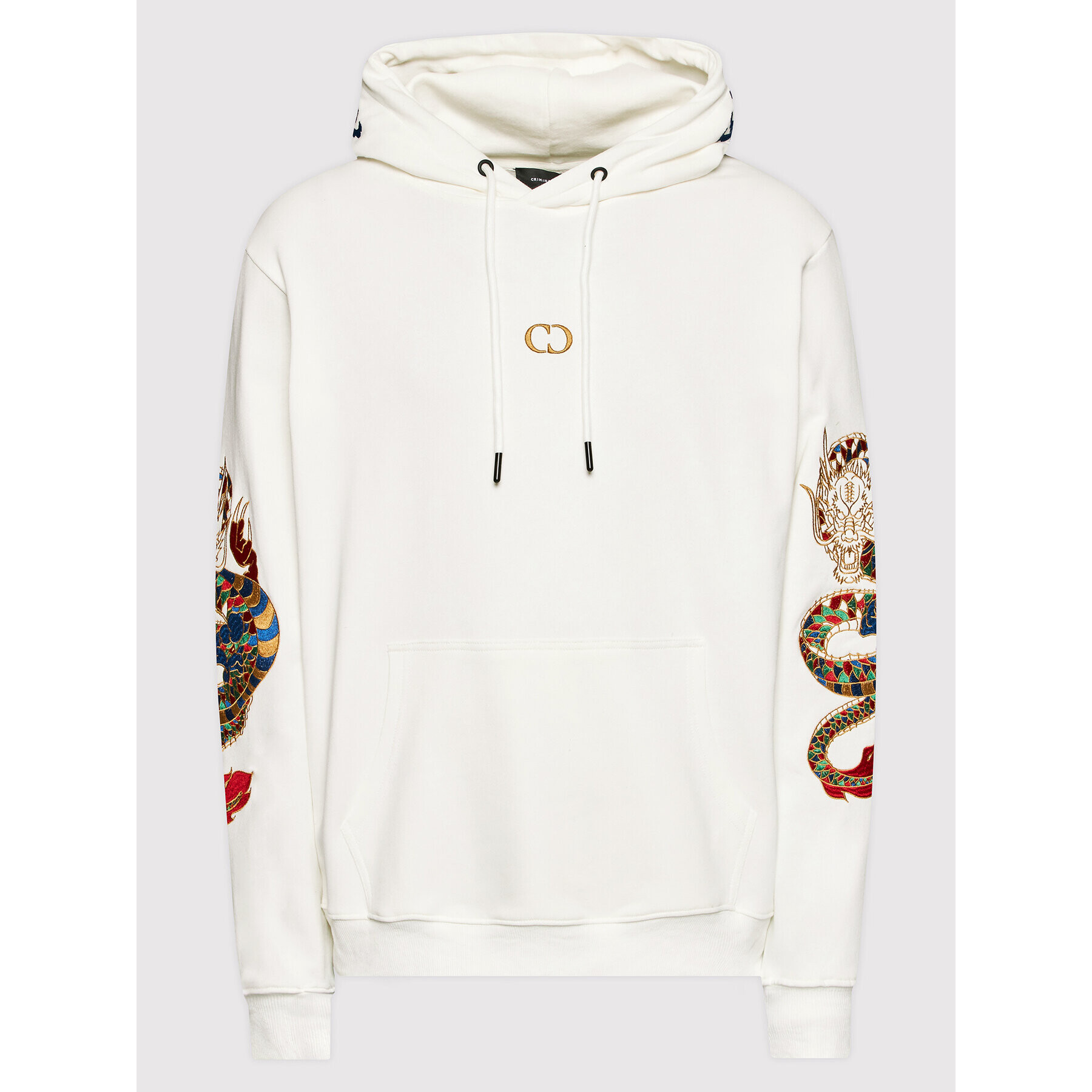 Criminal Damage Суитшърт Gold Dragon GDHOW21 Бял Regular Fit - Pepit.bg