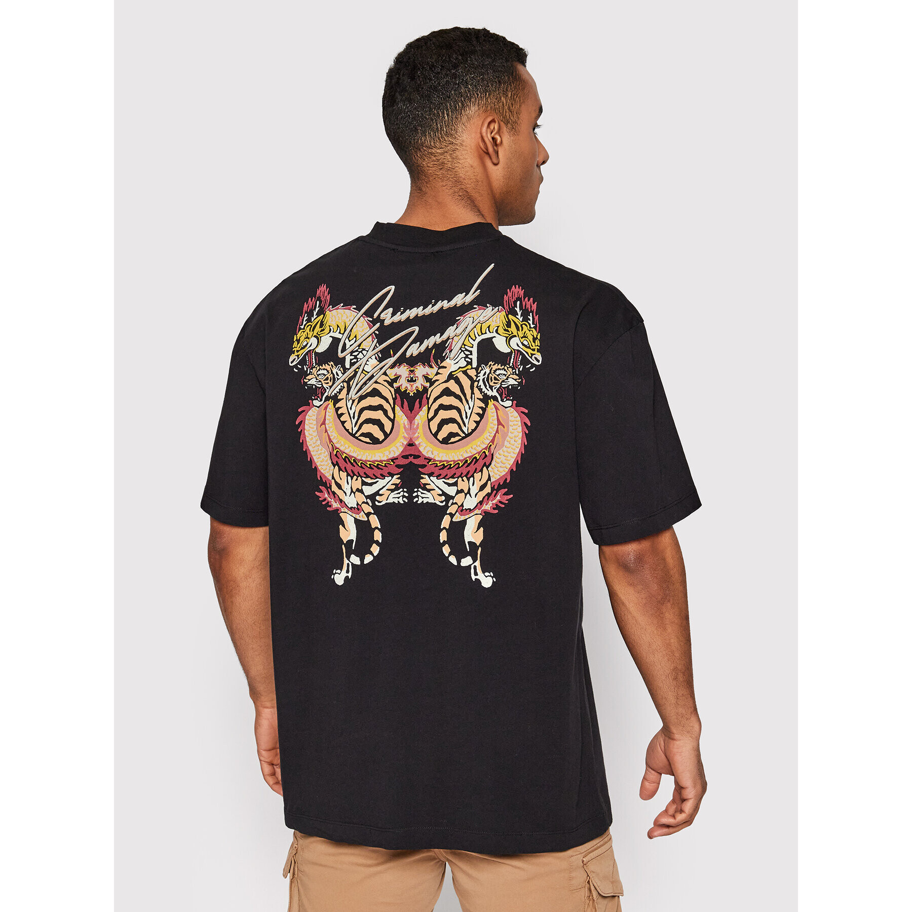 Criminal Damage Тишърт Hidden Tiger HTBW22 Черен Regular Fit - Pepit.bg