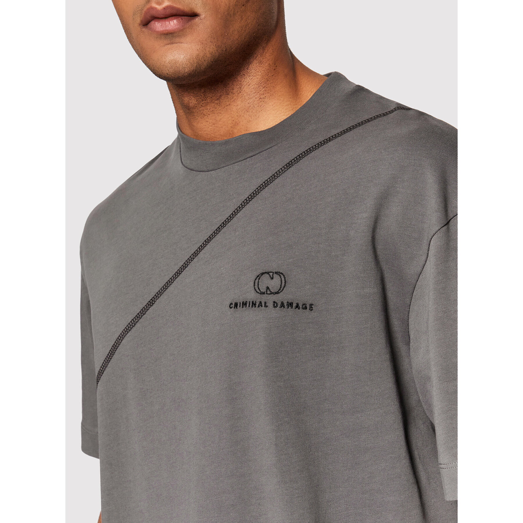 Criminal Damage Тишърт Overlock OTC22 Сив Regular Fit - Pepit.bg