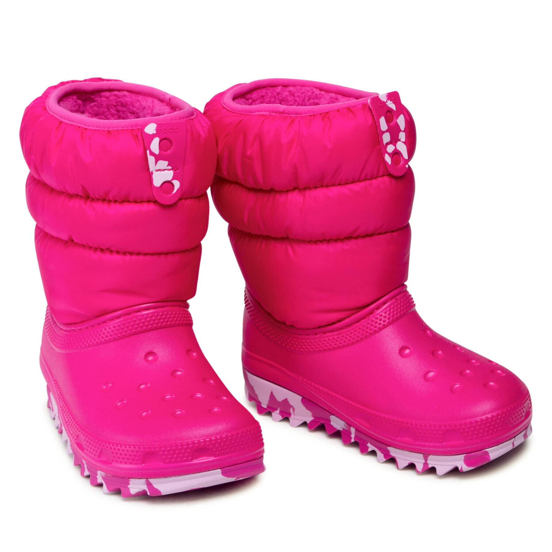 Crocs Апрески Classic Neo Puff Boot K 207275 Розов - Pepit.bg