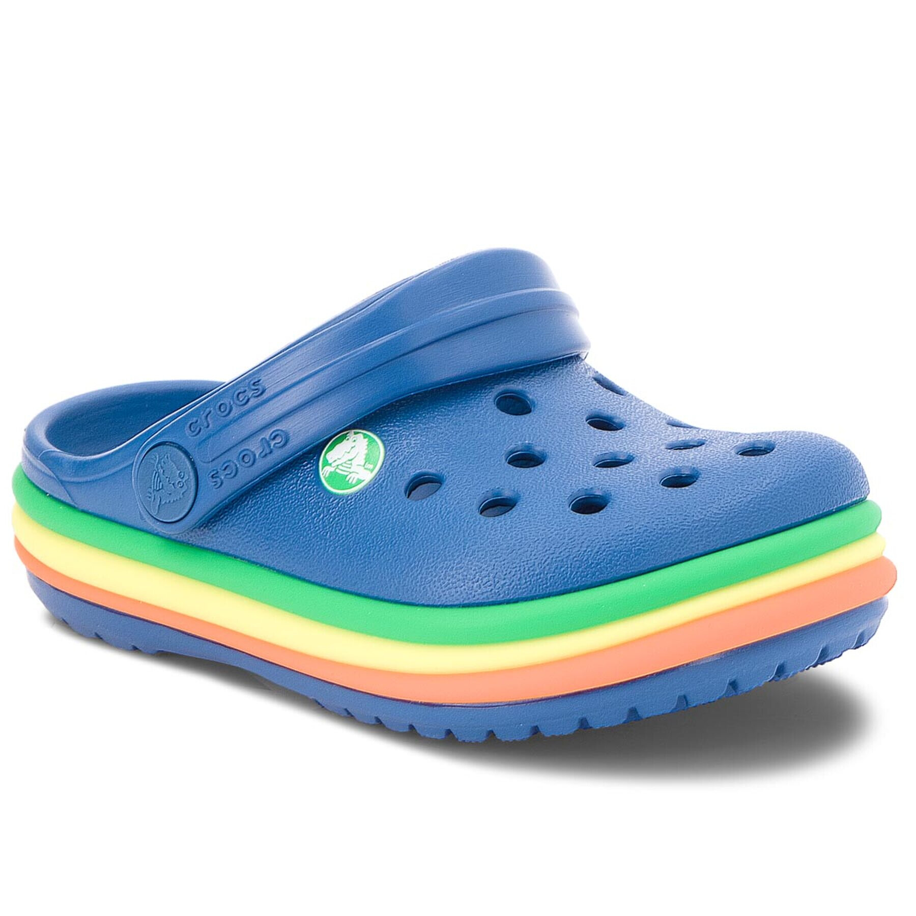 Crocs Чехли Cb Rainbow Band Clog K 205205 Тъмносин - Pepit.bg