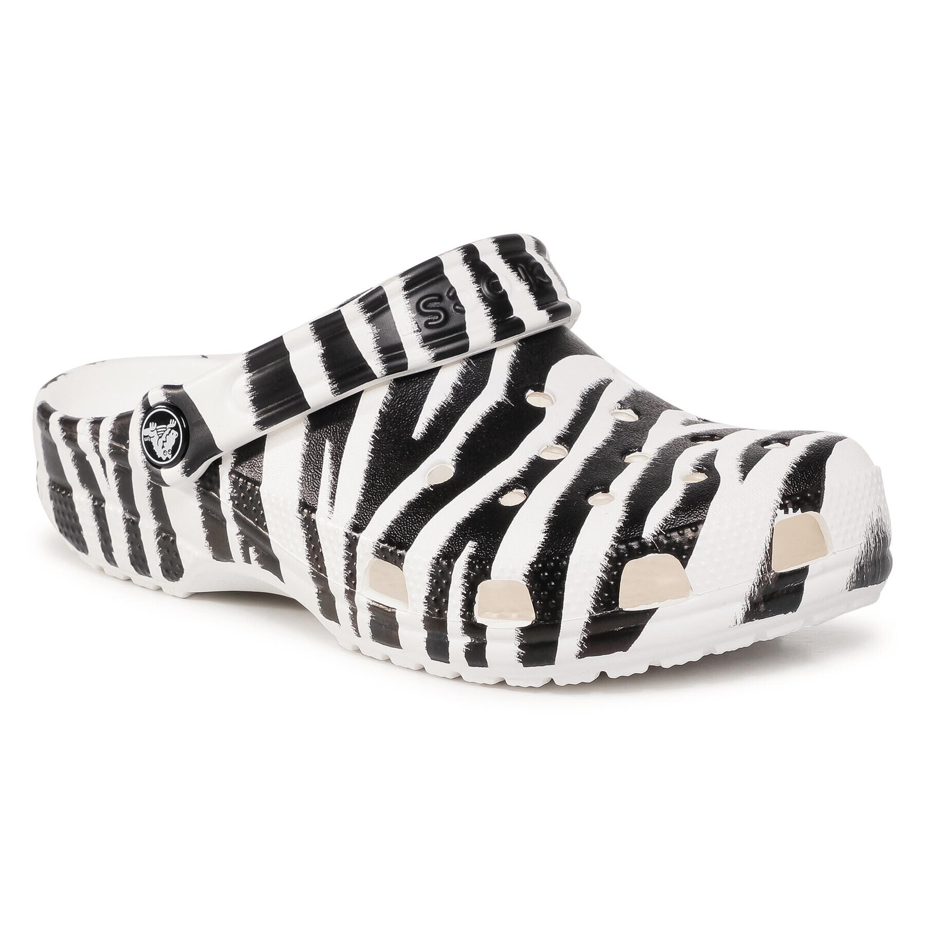 Crocs Чехли Classic Animal Print Clog 206676 Бял - Pepit.bg