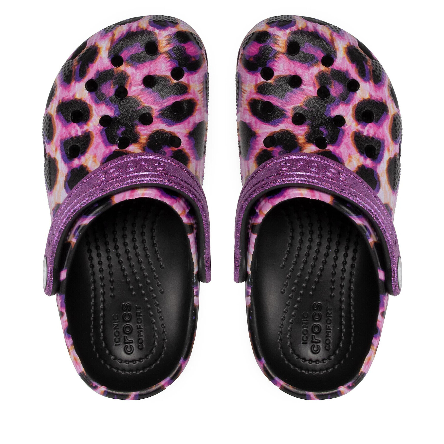 Crocs Чехли Classic Animal Print Clog K 207600 Виолетов - Pepit.bg