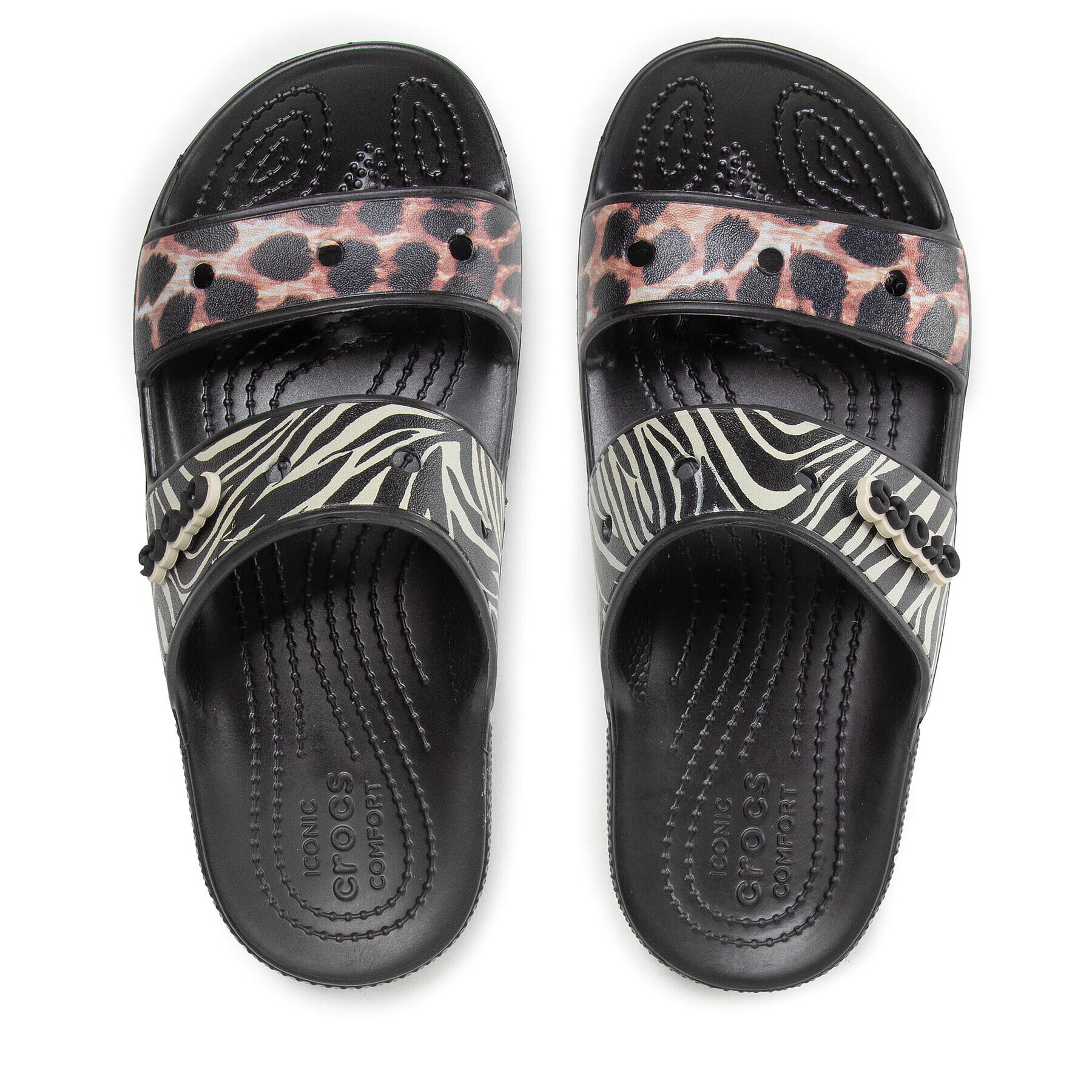 Crocs Чехли Classic Animal Remix Sandal 207847 Цветен - Pepit.bg