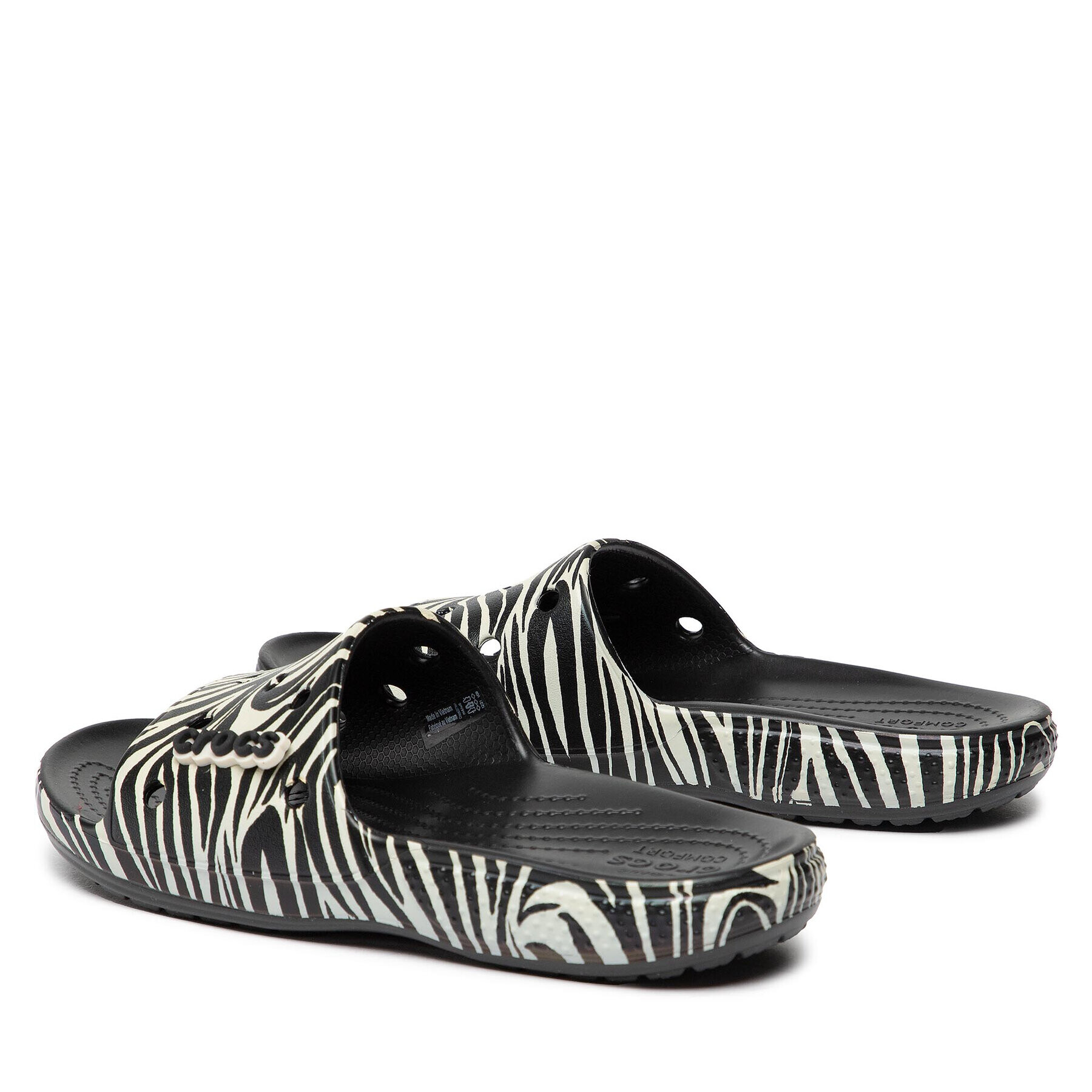 Crocs Чехли Classic Animal Remix Slde 207841 Черен - Pepit.bg