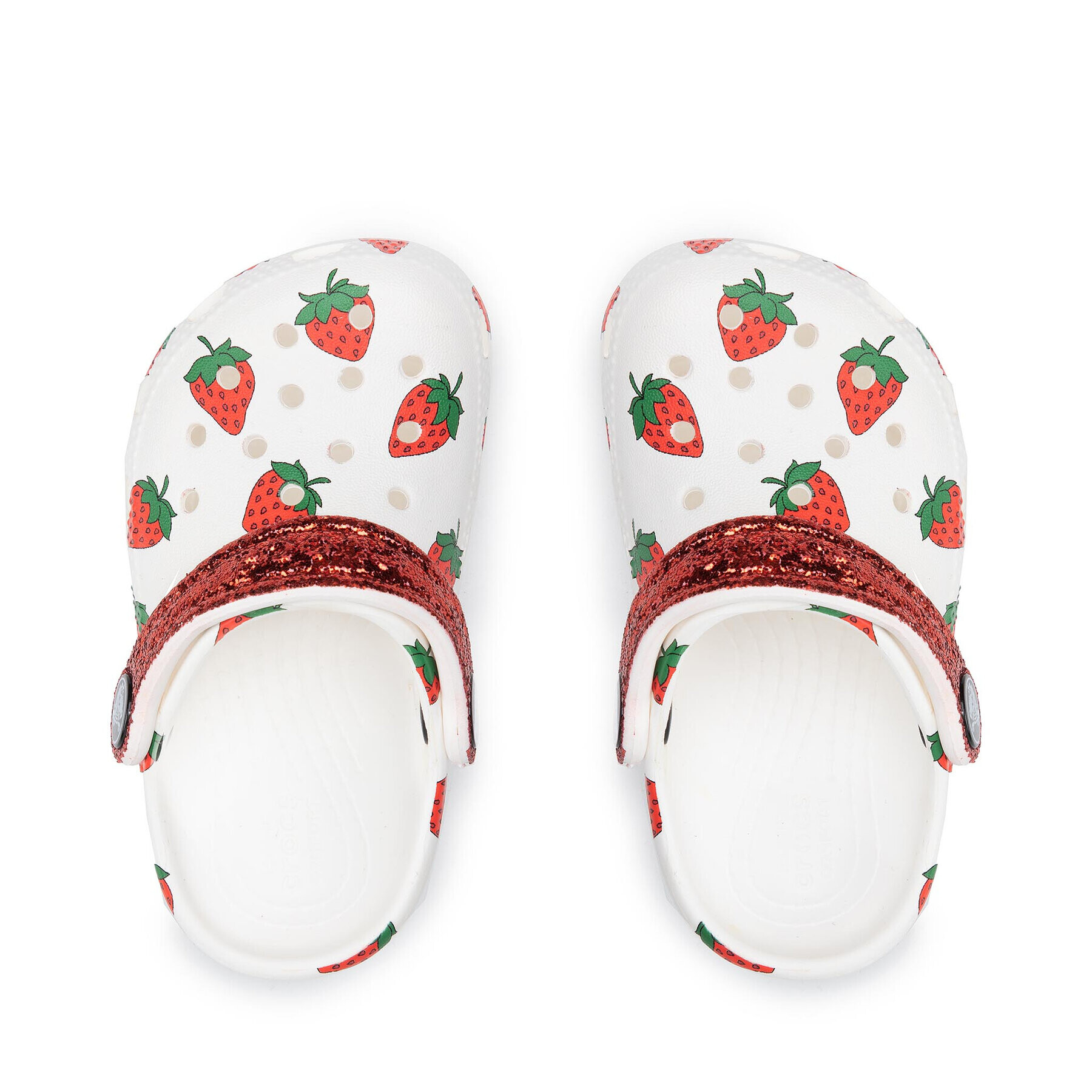 Crocs Чехли Classic Food Print Clog K 207150 Бял - Pepit.bg