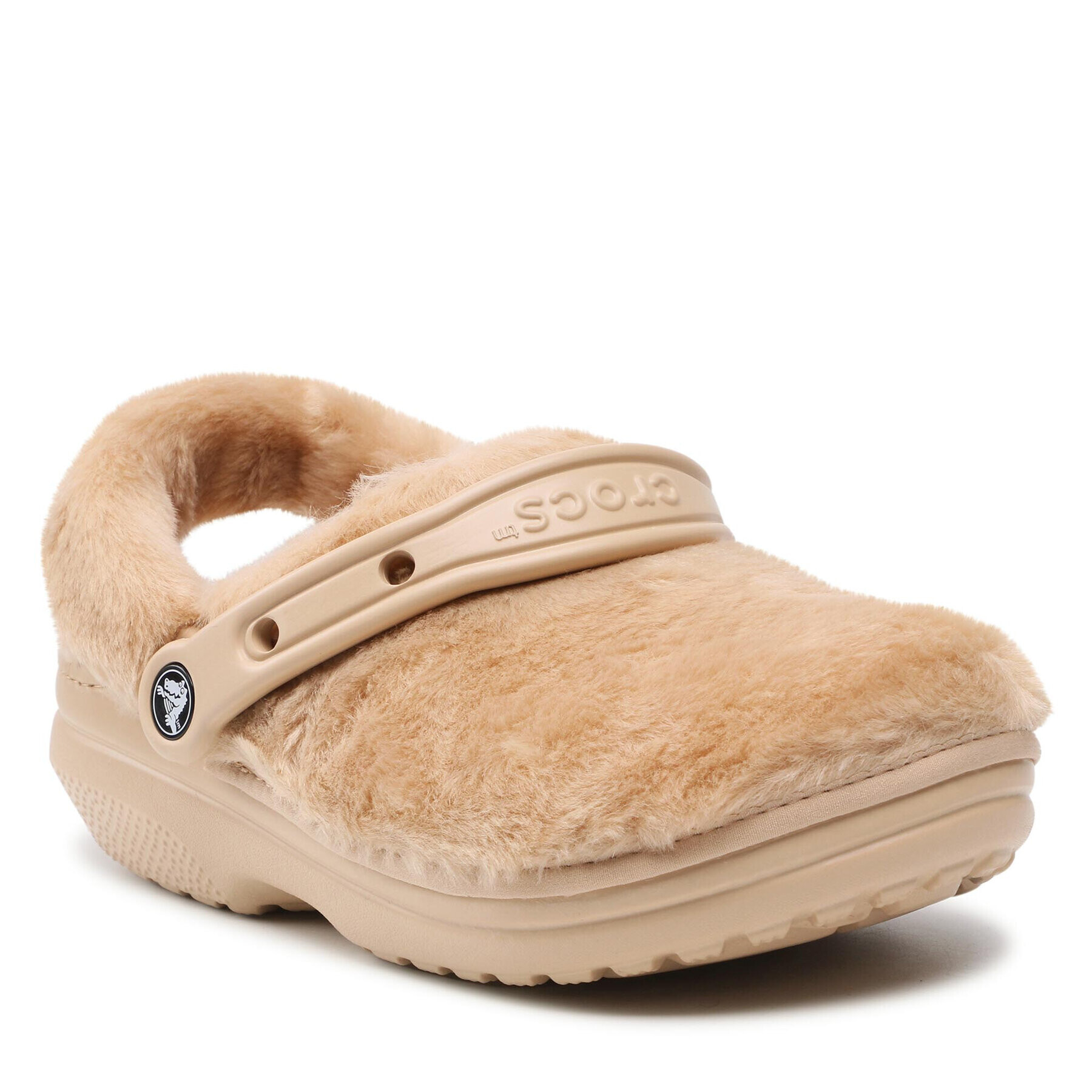 Crocs Чехли Classic Fur Sure 207303 Бежов - Pepit.bg