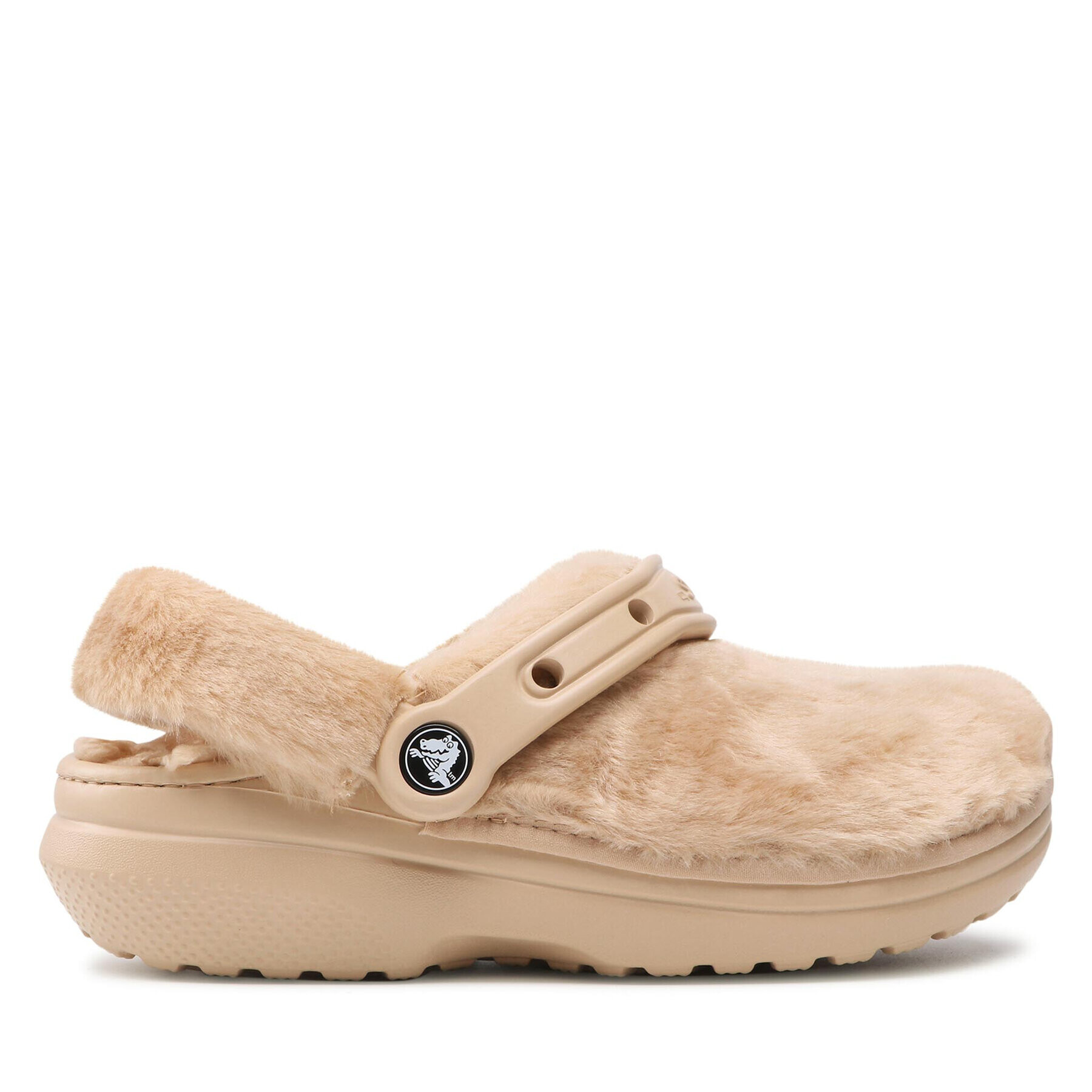 Crocs Чехли Classic Fur Sure 207303 Бежов - Pepit.bg