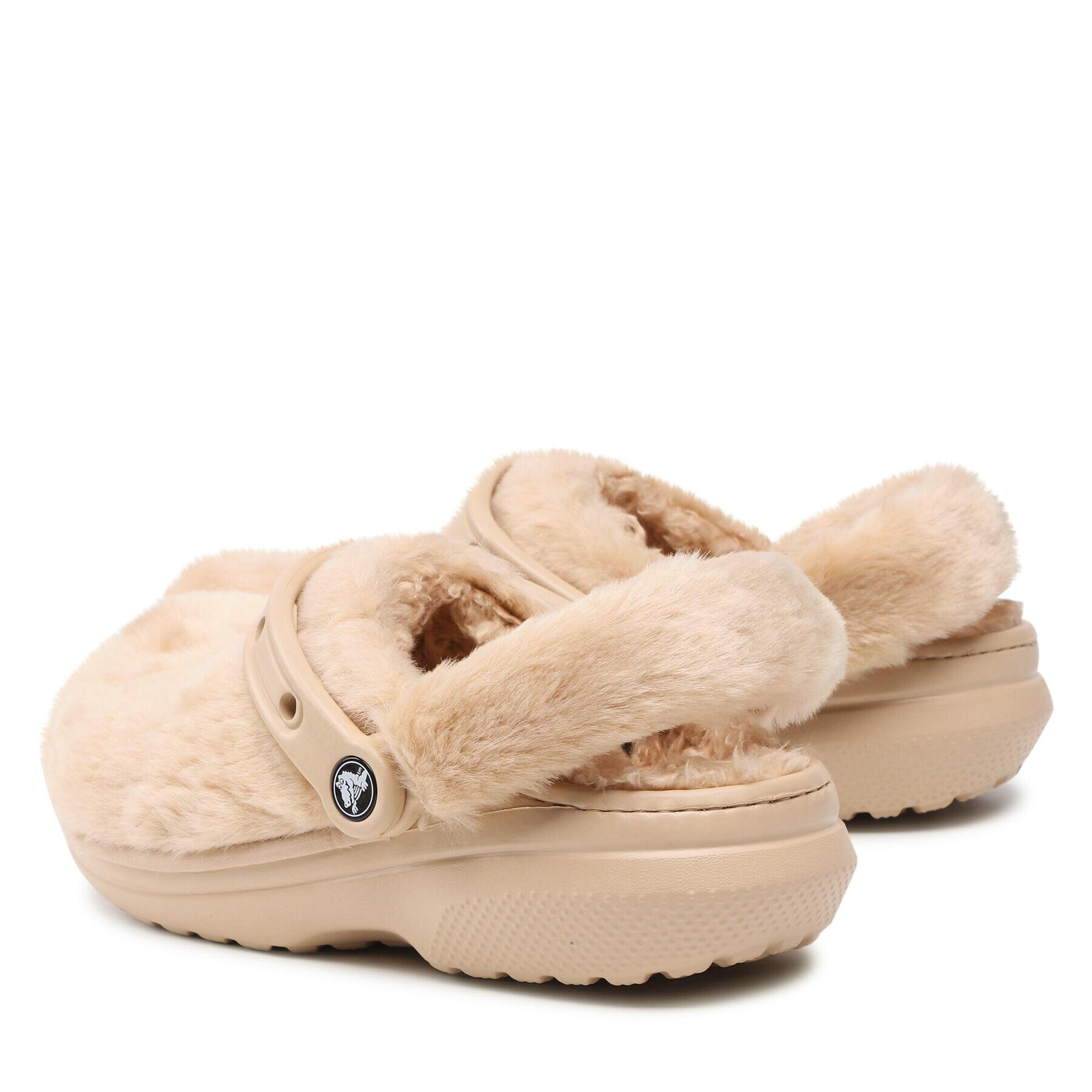 Crocs Чехли Classic Fur Sure 207303 Бежов - Pepit.bg