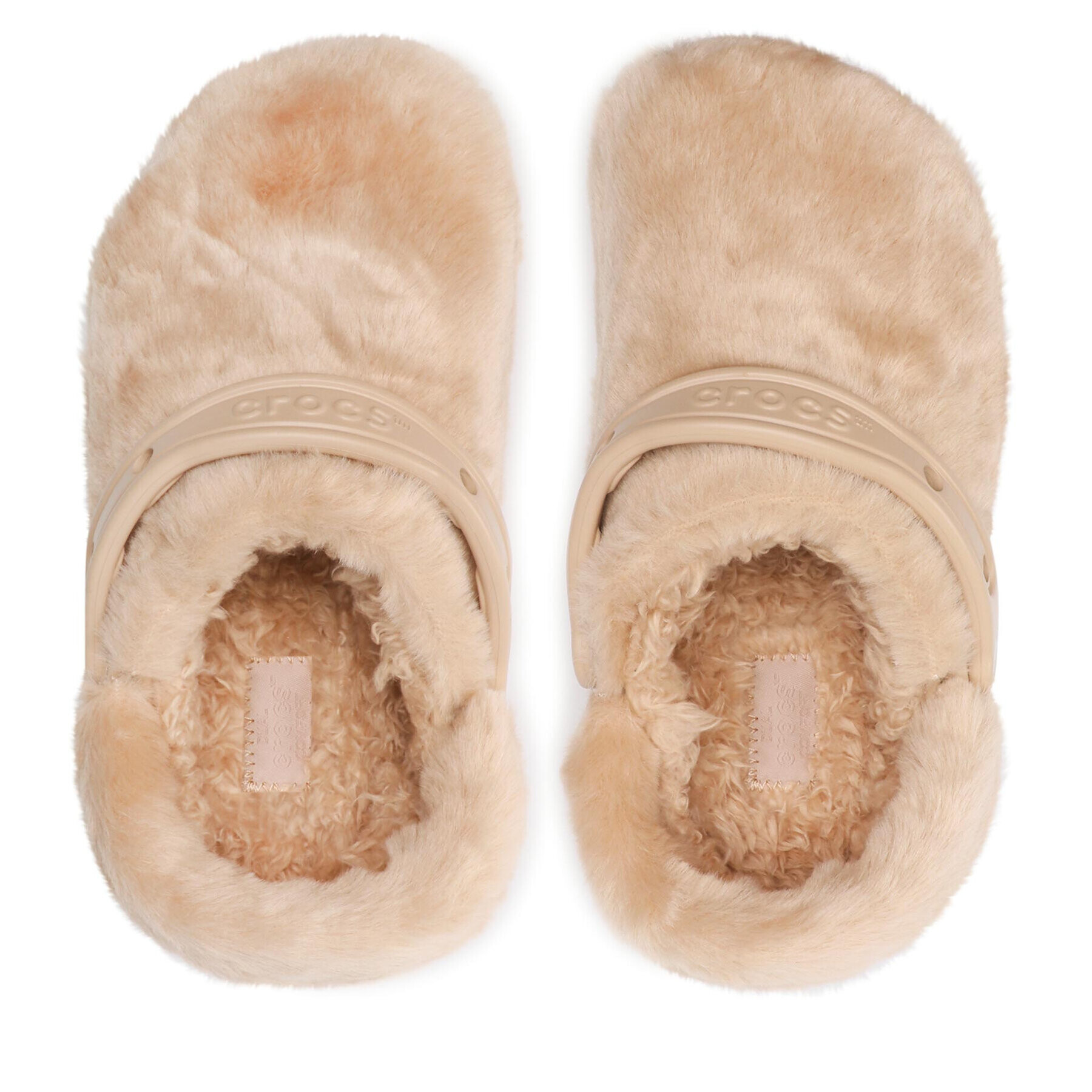 Crocs Чехли Classic Fur Sure 207303 Бежов - Pepit.bg