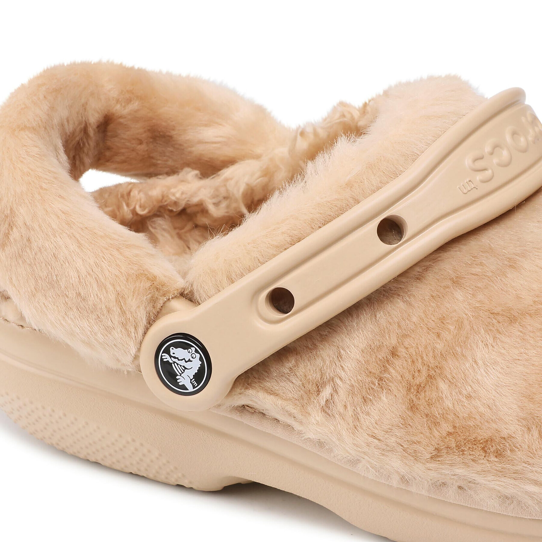 Crocs Чехли Classic Fur Sure 207303 Бежов - Pepit.bg