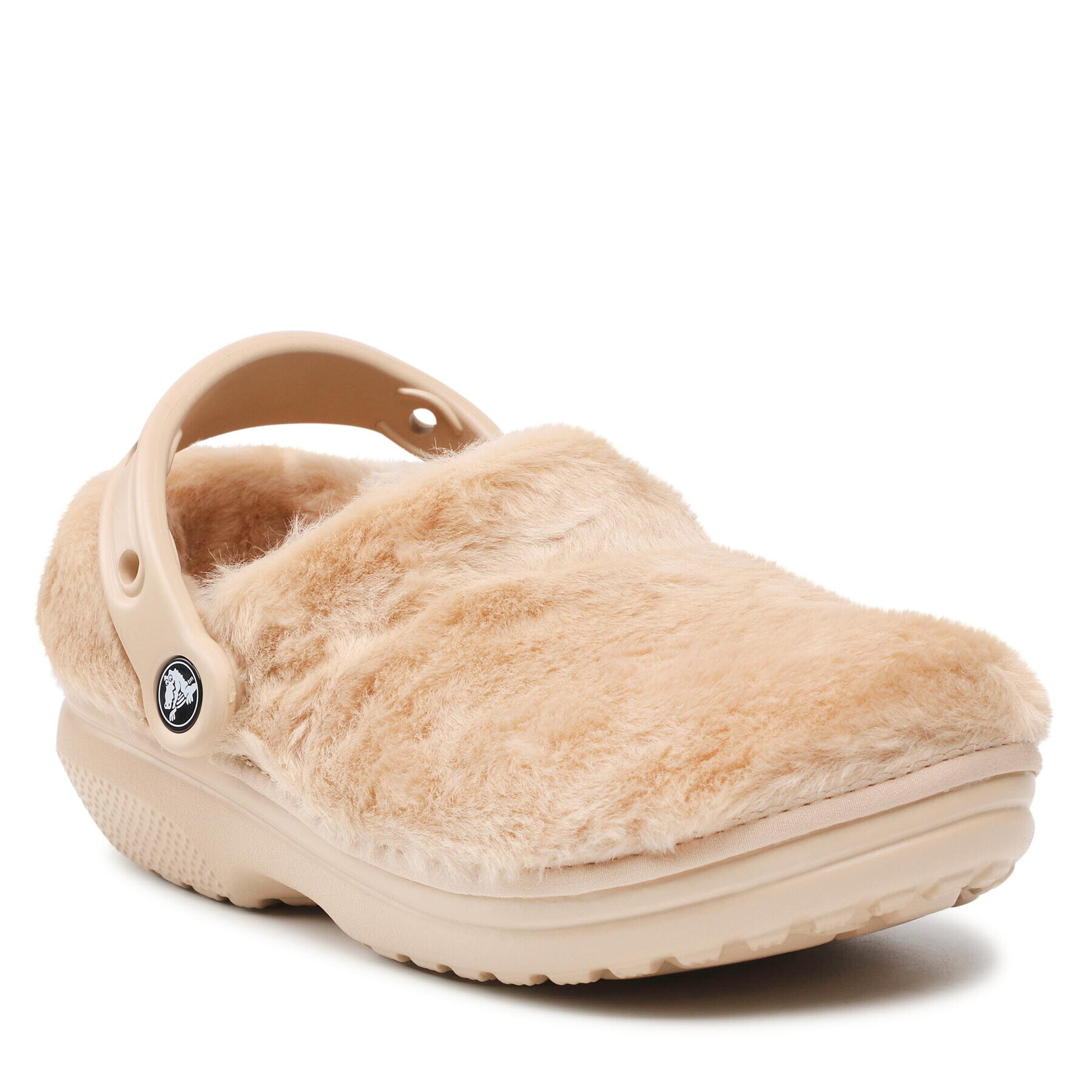 Crocs Чехли Classic Fur Sure 207303 Бежов - Pepit.bg