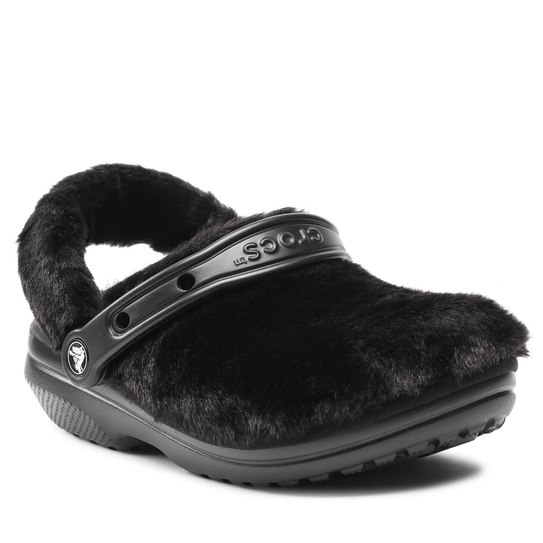 Crocs Чехли Classic Fur Sure 207303 Черен - Pepit.bg