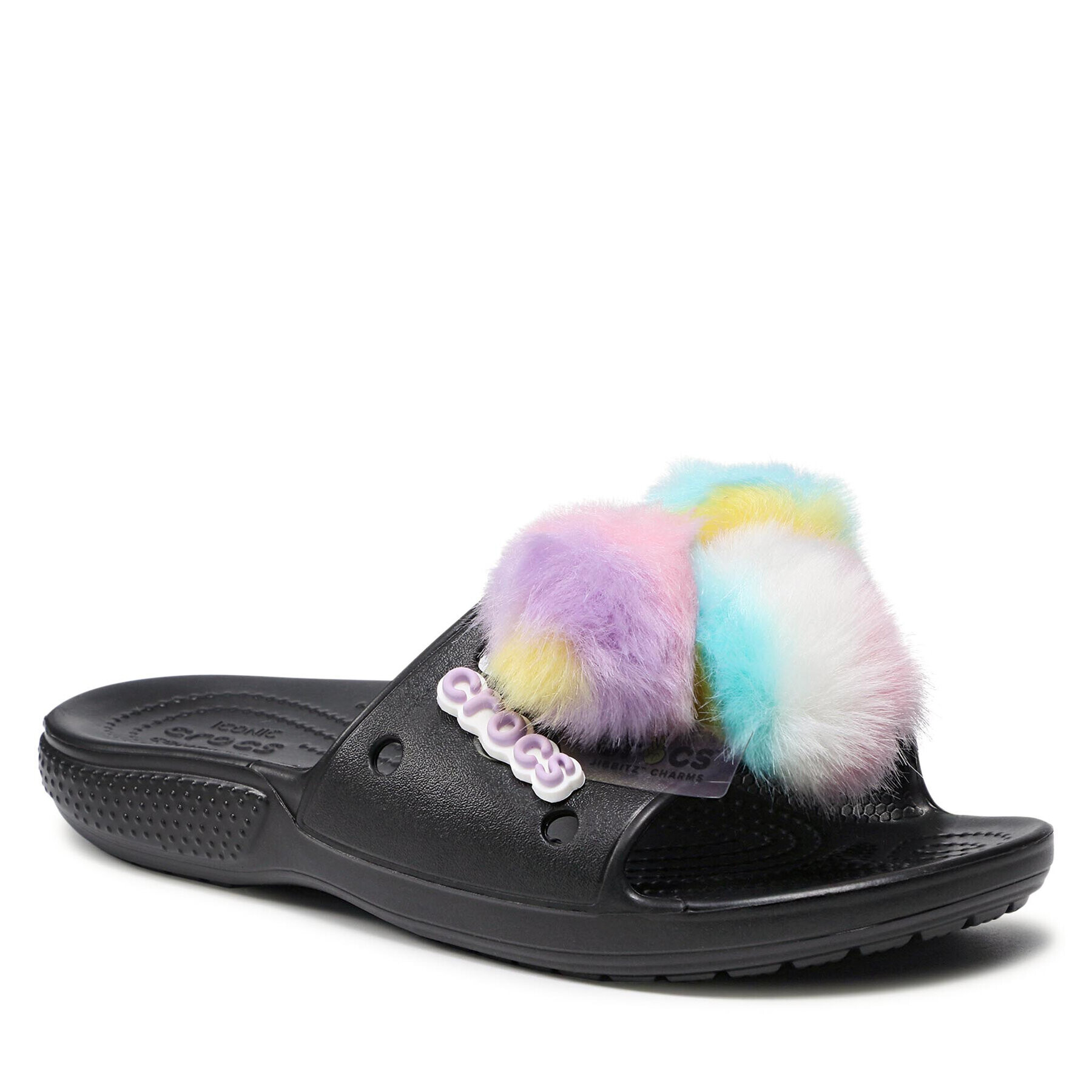 Crocs Чехли Classic Fur Sure Slide 207406 Черен - Pepit.bg