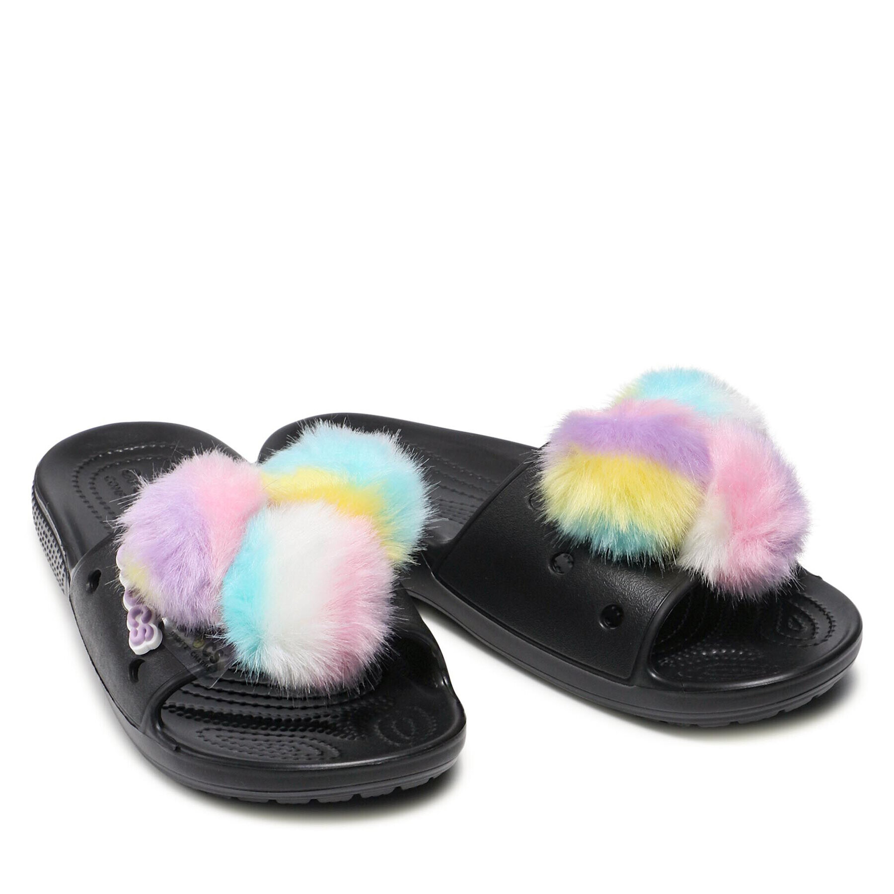 Crocs Чехли Classic Fur Sure Slide 207406 Черен - Pepit.bg