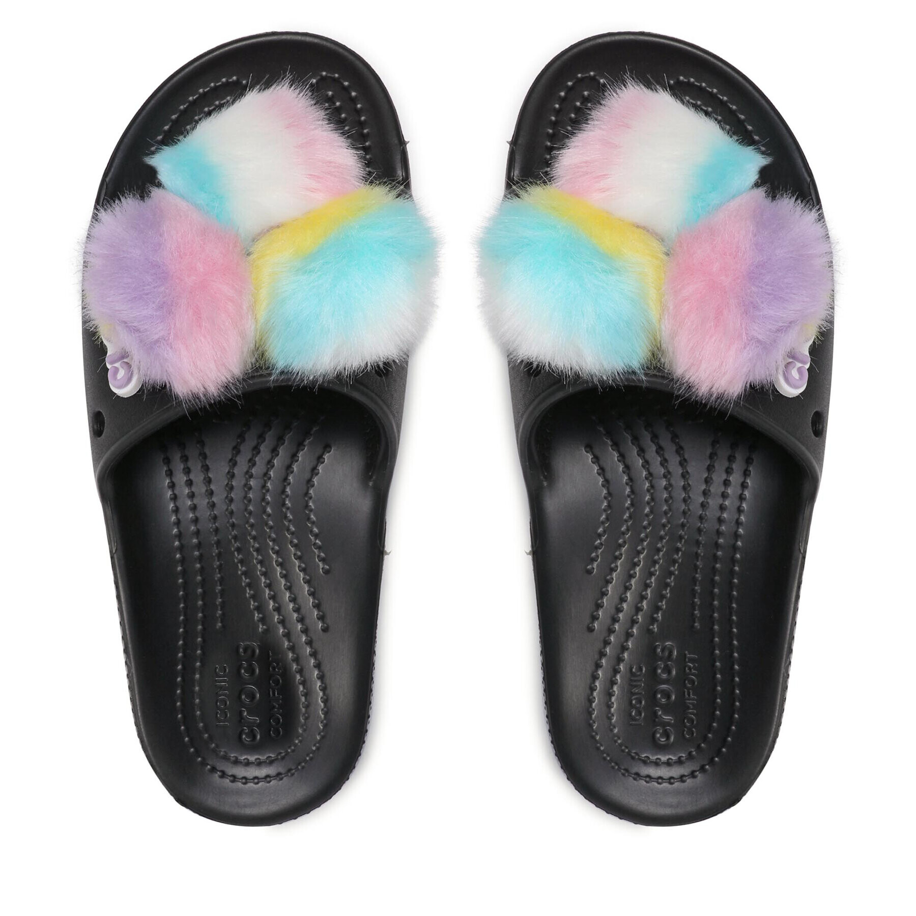 Crocs Чехли Classic Fur Sure Slide 207406 Черен - Pepit.bg