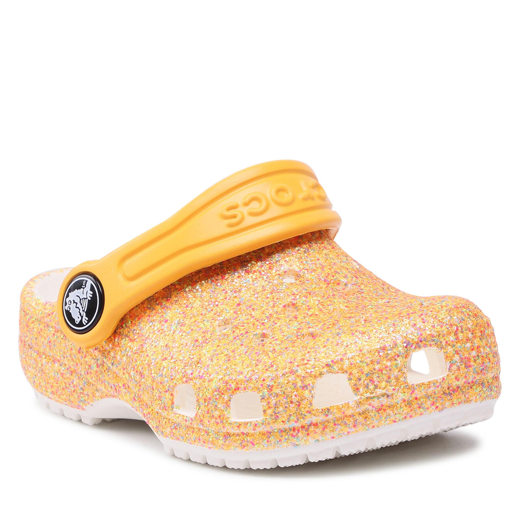Crocs Чехли Classic Glitter Clog K 205441 Оранжев - Pepit.bg
