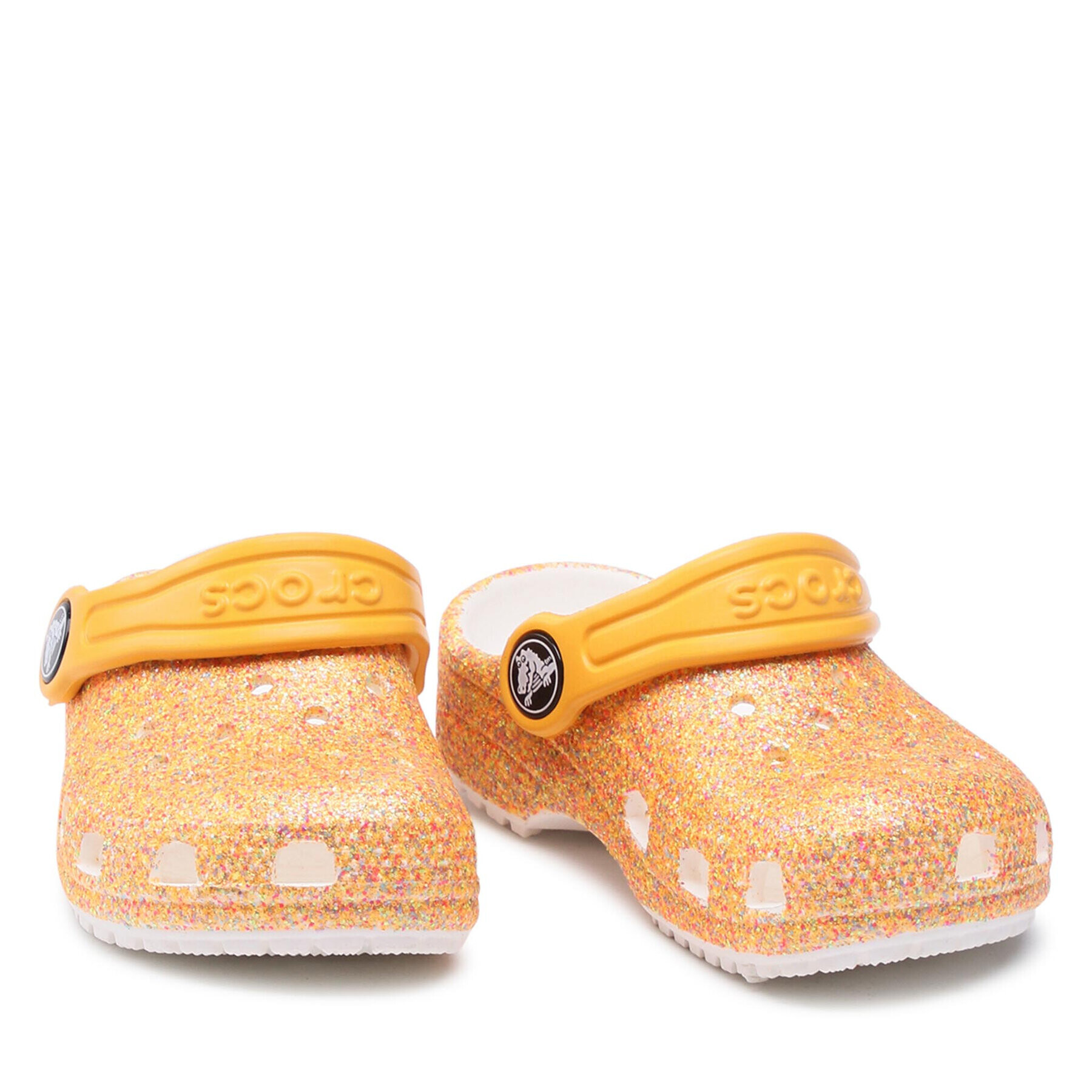 Crocs Чехли Classic Glitter Clog K 205441 Оранжев - Pepit.bg