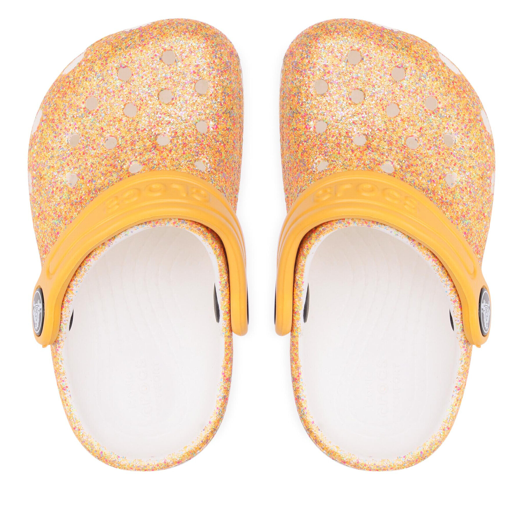 Crocs Чехли Classic Glitter Clog K 205441 Оранжев - Pepit.bg