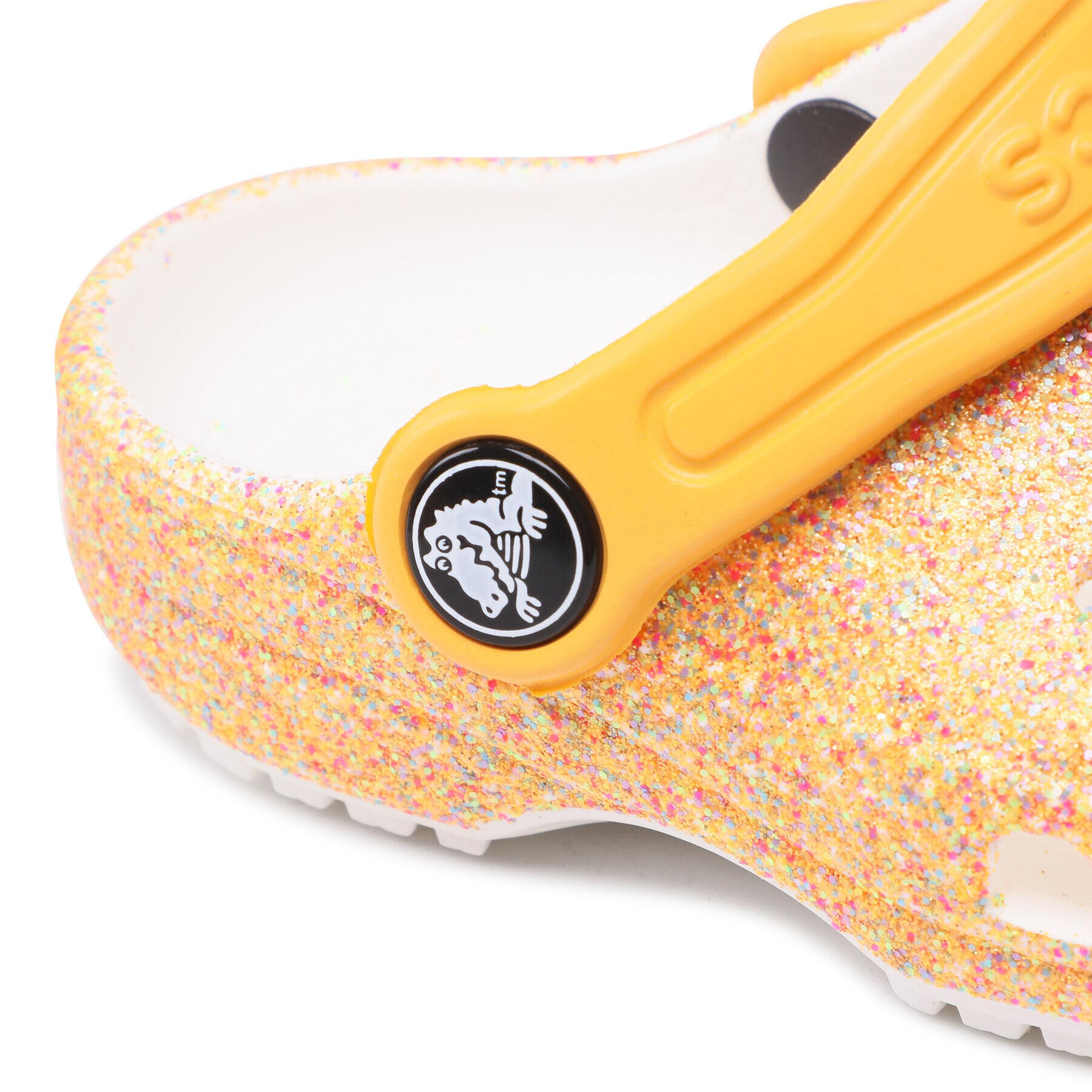 Crocs Чехли Classic Glitter Clog K 205441 Оранжев - Pepit.bg